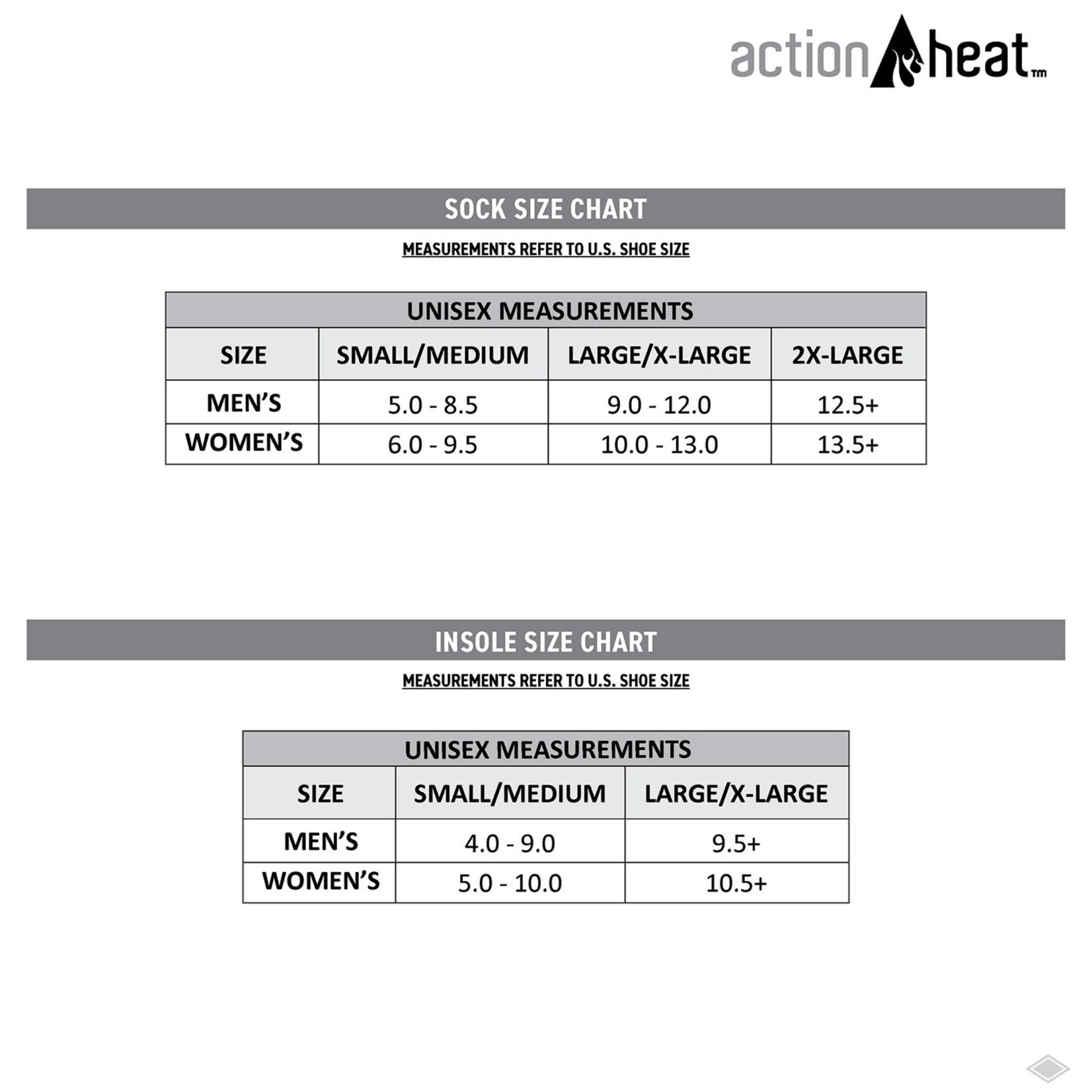 ActionHeat AA Battery-Heated Wool Socks