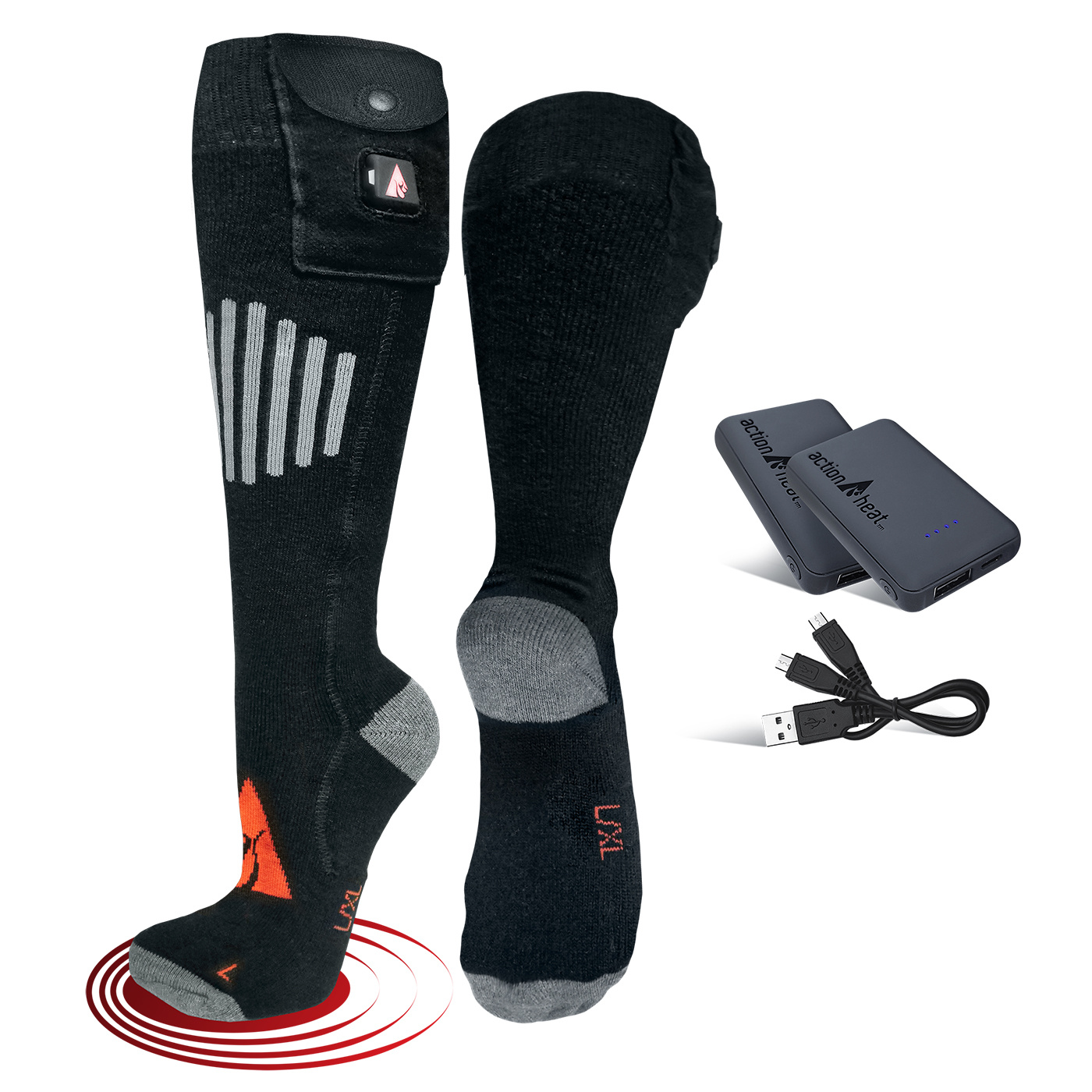 ActionHeat 5V Battery Heated Wool Socks for Sale - Ski Shack - Ski Shack
