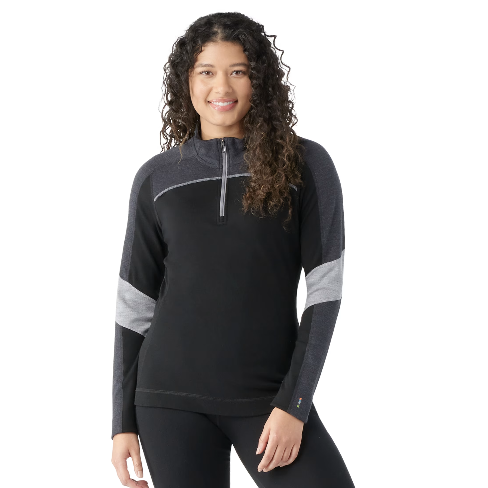 Smartwool Smartwool Women's Classic Thermal Merino Base Layer Colorblock 1/4 Zip