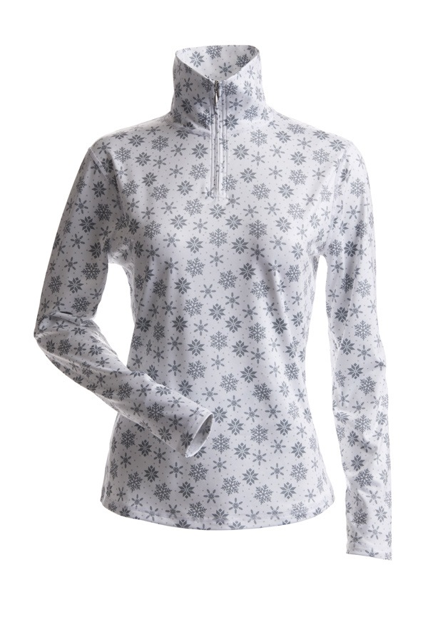 NILS Snowflake T Neck Women s Base Layer Top Ski Shack