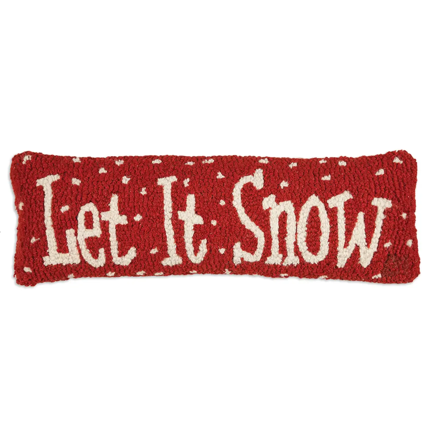 Chandler 4 Corners Let it Snow Hooked Wool Pillow