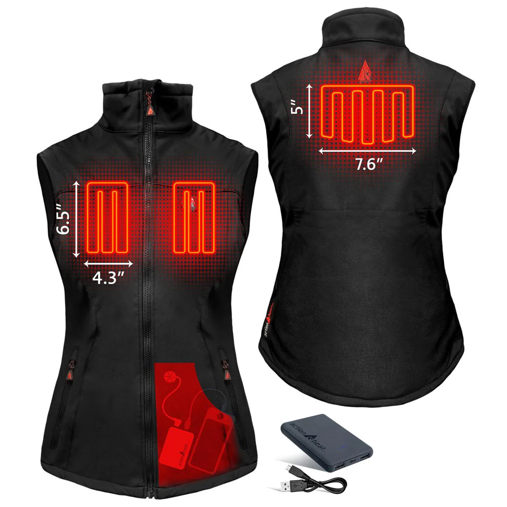 ActionHeat ActionHeat 5V Battery Heated Women's Softshell Vest
