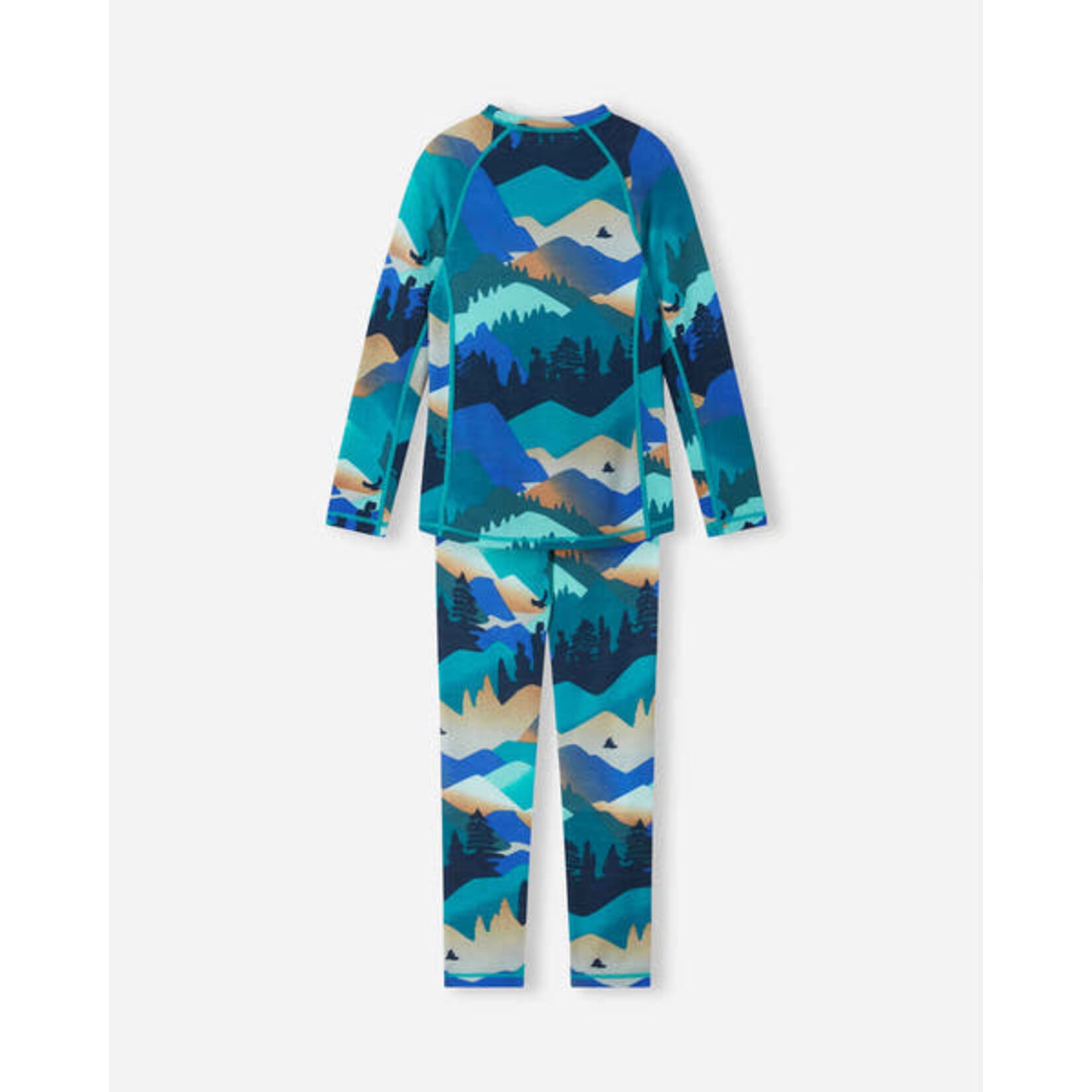 Reima Reima Taitoa Kids' Merino Wool and Lyocell Base Layer Set Print