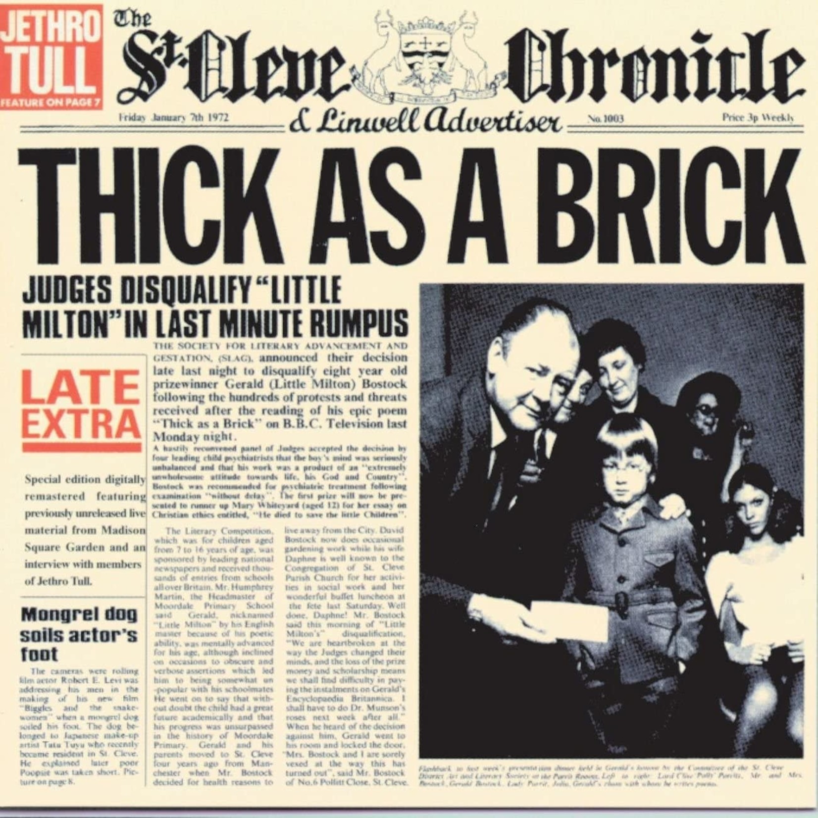 [Vintage Vinyl] Jethro Tull - Thick As a Brick (without newspaper)