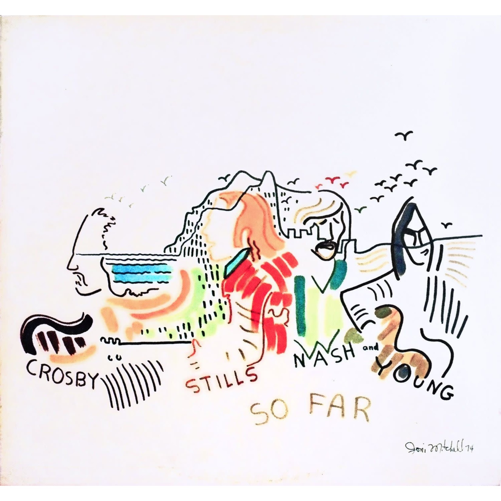 [Vintage Vinyl] Crosby, Stills, Nash & Young - So Far (cover art by Joni Mitchell)