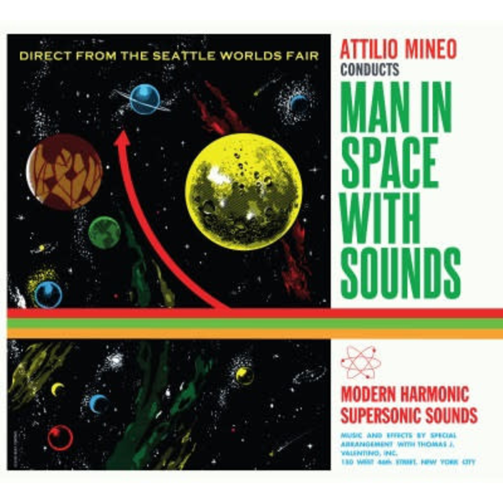 [New] Attilio Mineo - Man In Space With Sounds (green & yellow swirl colour vinyl)