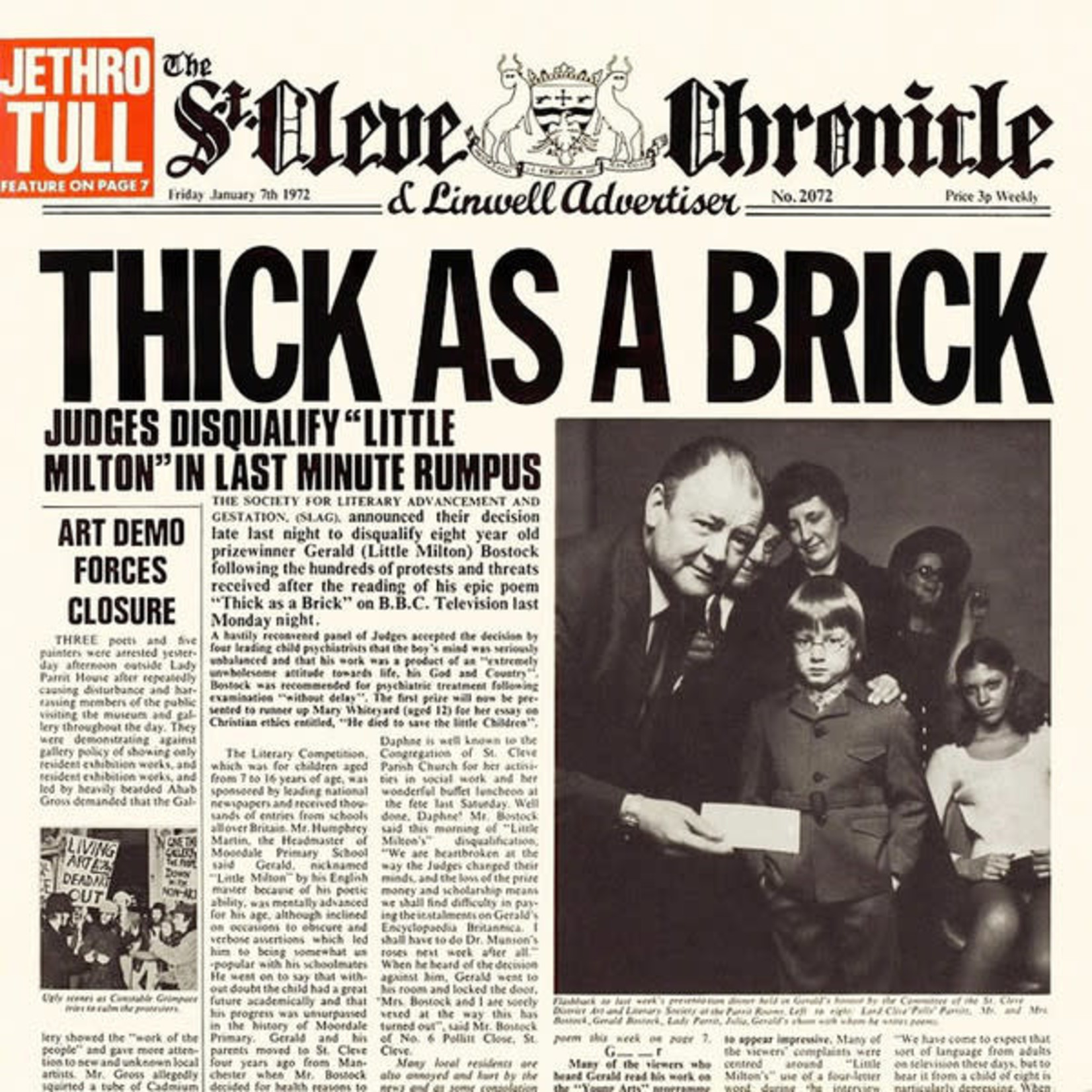[Vintage Vinyl] Jethro Tull - Thick As a Brick (with newspaper)