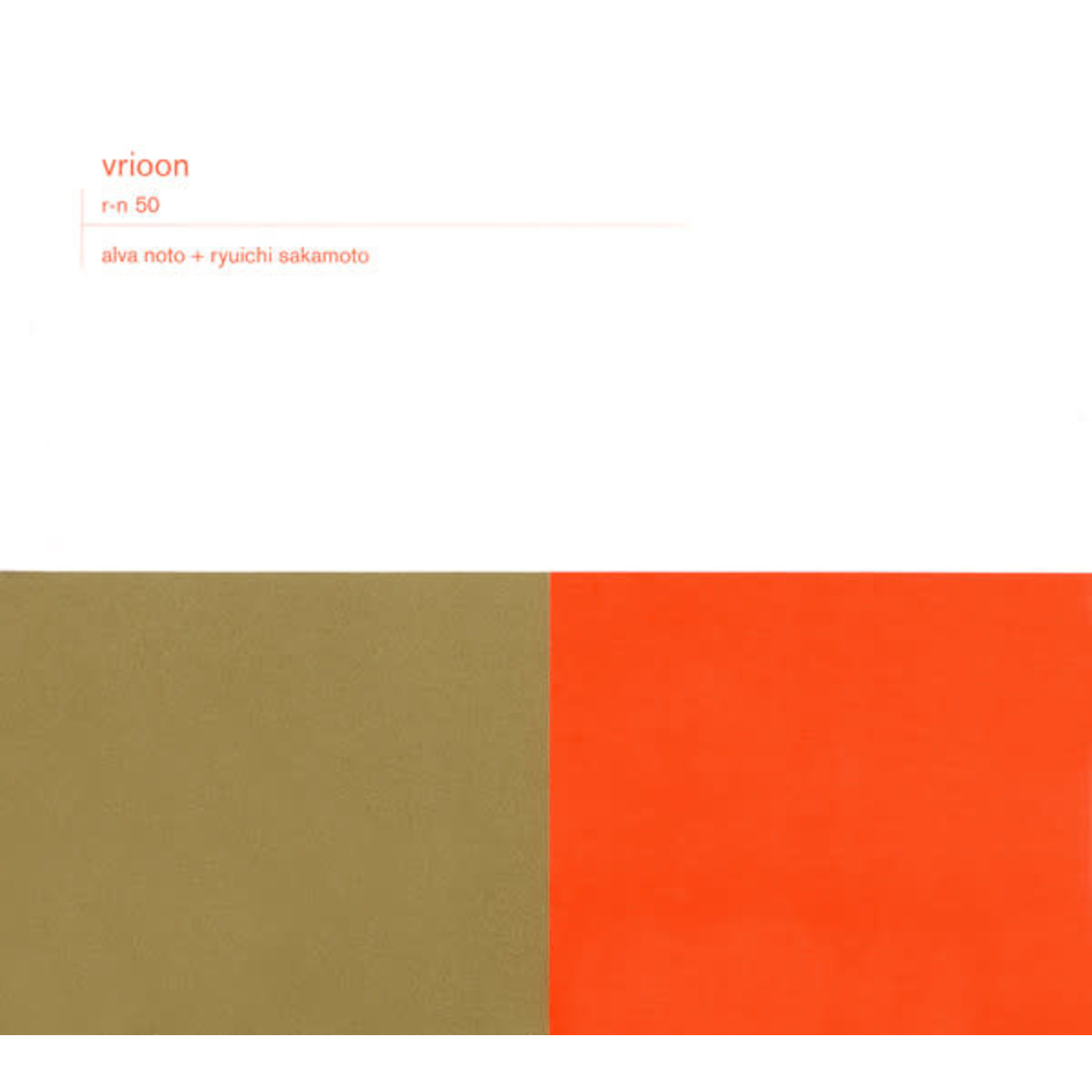 [New Vinyl] Alva Noto + Ryuichi Sakamoto - Vrioon (remastered) (2LP)