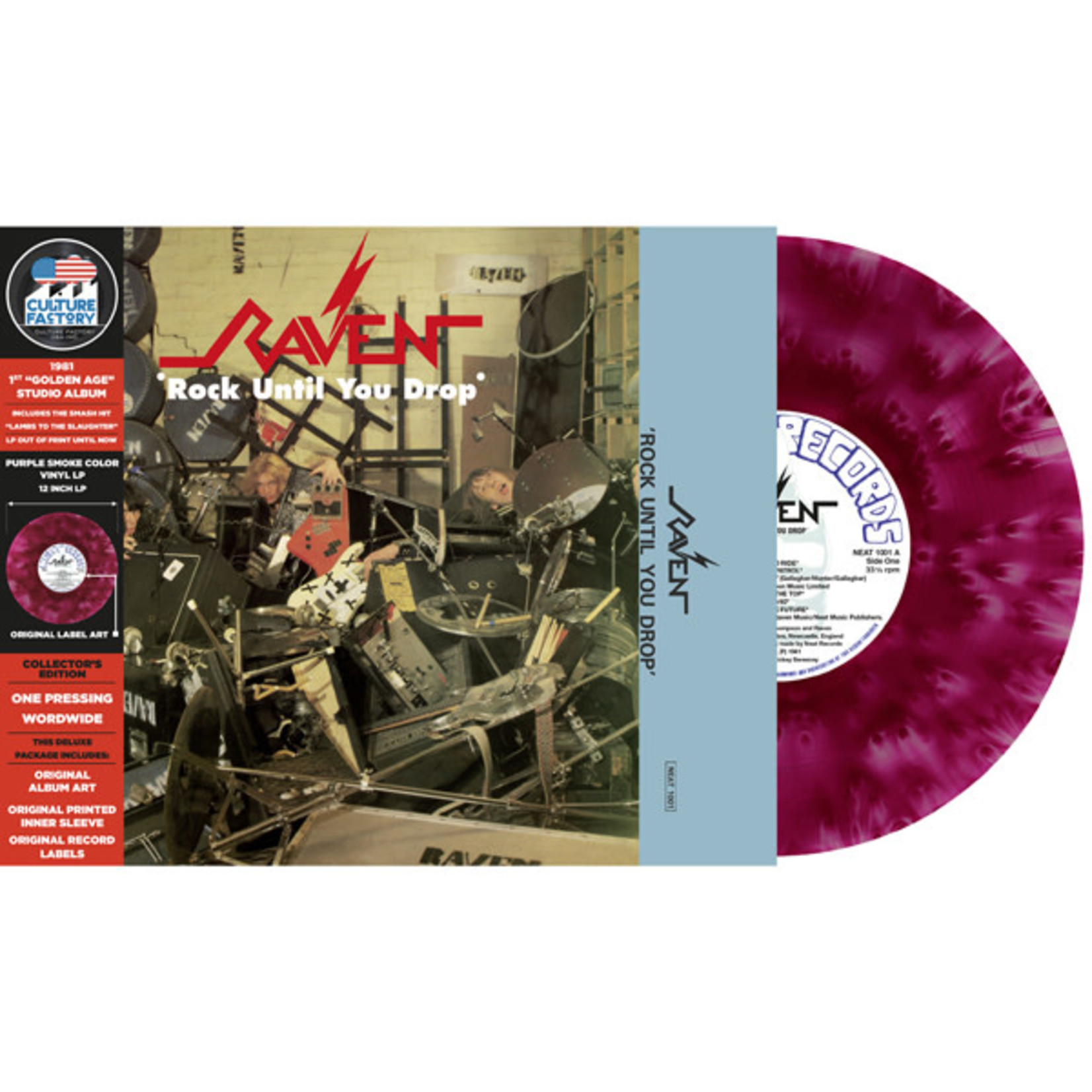 [New] Raven - Rock Until You Drop (blue & purple smoke coloured vinyl)