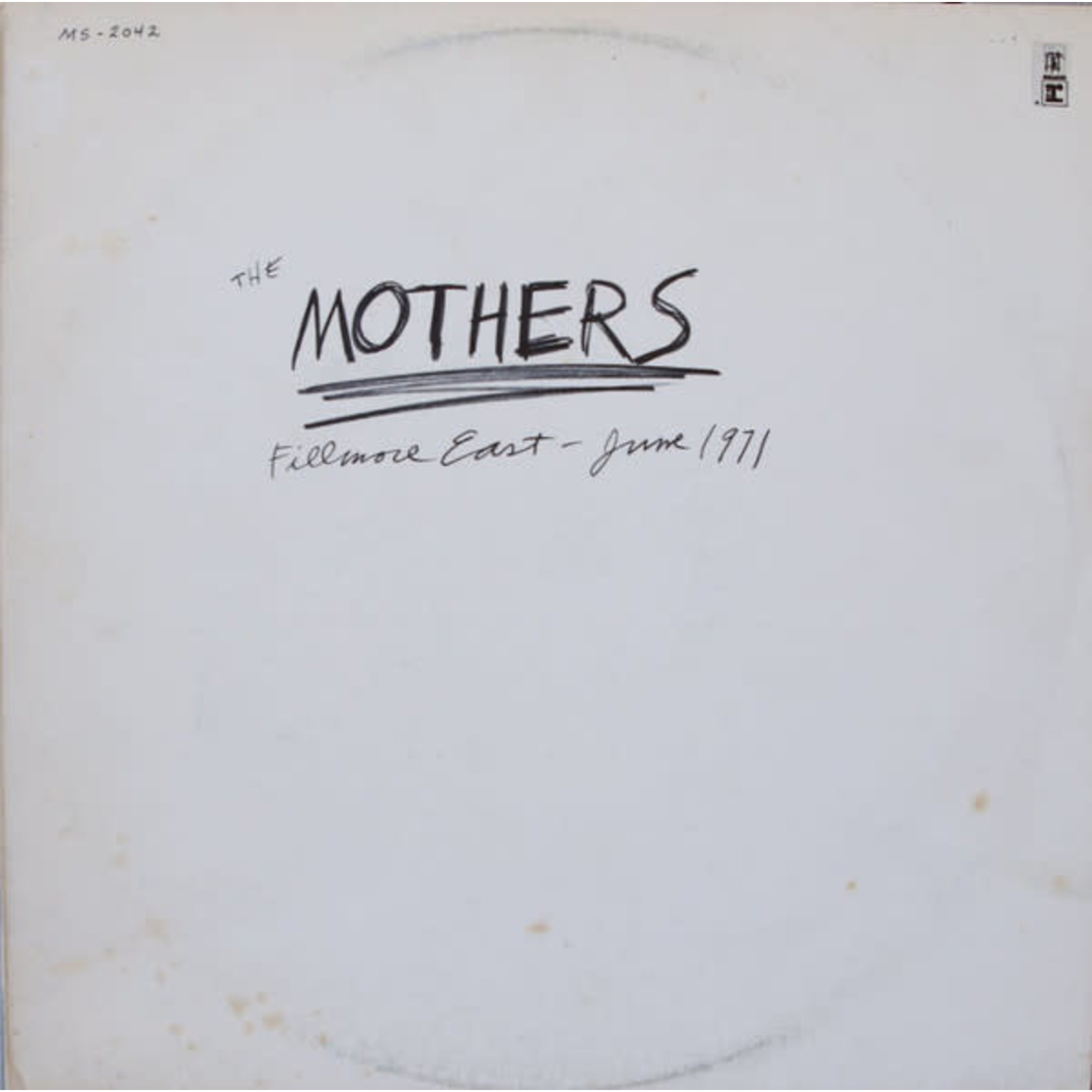 [Vintage Vinyl] Mothers (Frank Zappa) - Fillmore East (reissue)