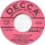 Brando, Marlon & Jean Simmons (Guys and Dolls): A Woman in Love (duet) / I'll Know (promo) [7"]