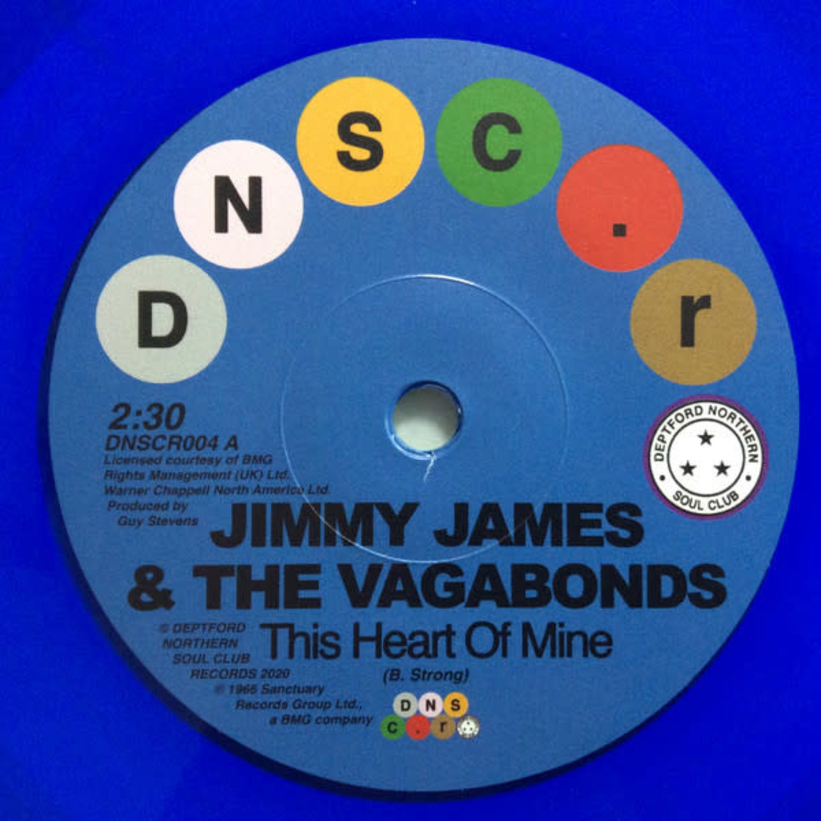 [7"] Jimmy James & The Vagabonds / Sonya Spence - This Heart of Mine b/w Let Love Flow On (7", blue vinyl)