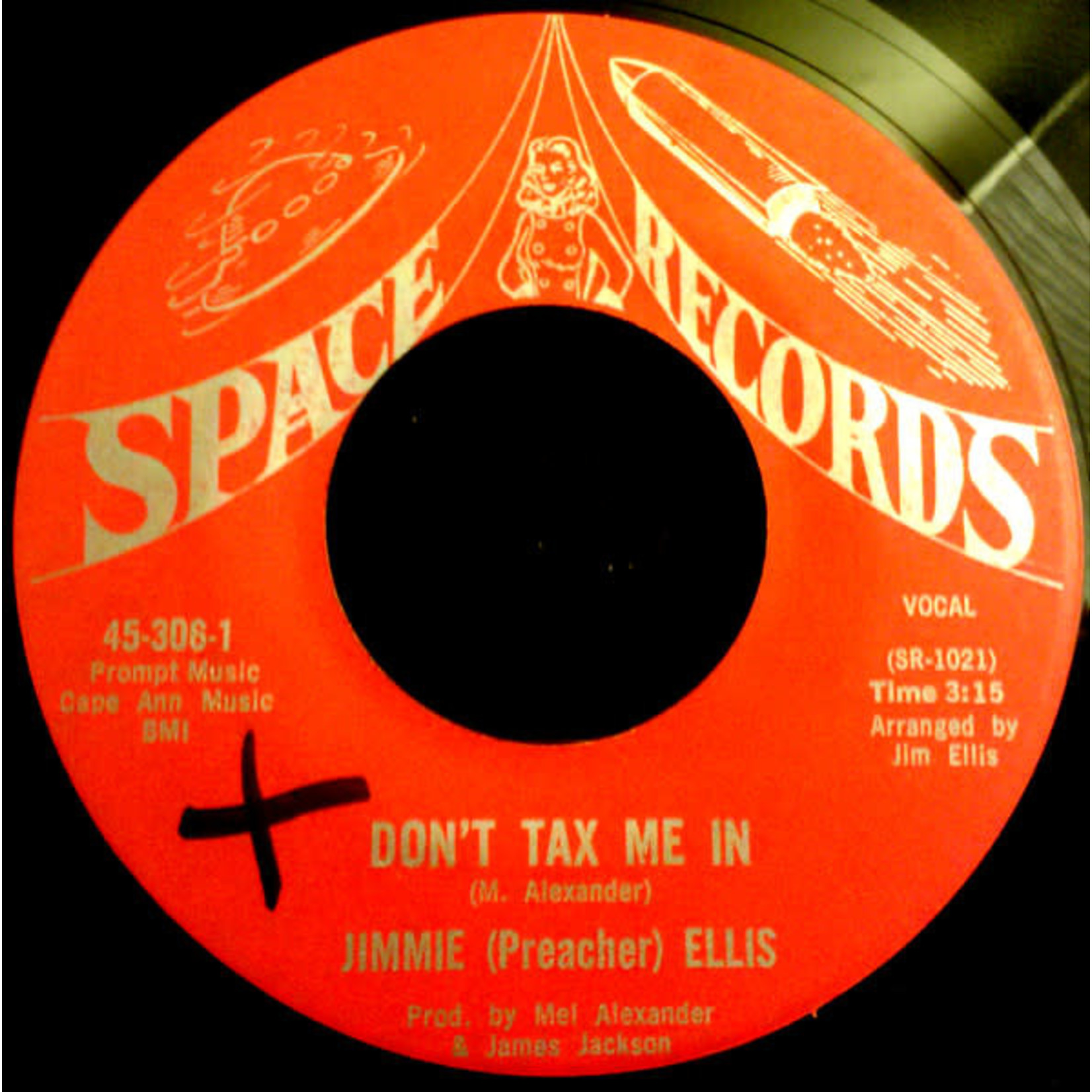 [7"] Jimmie Ellis - Don't Tax Me In b/w Trouble All Over the Land (7", VG)