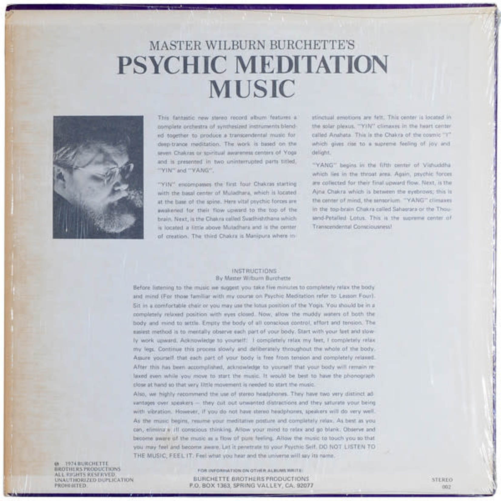 [Vintage] Master Wilburn Burchette - Psychic Meditation Music