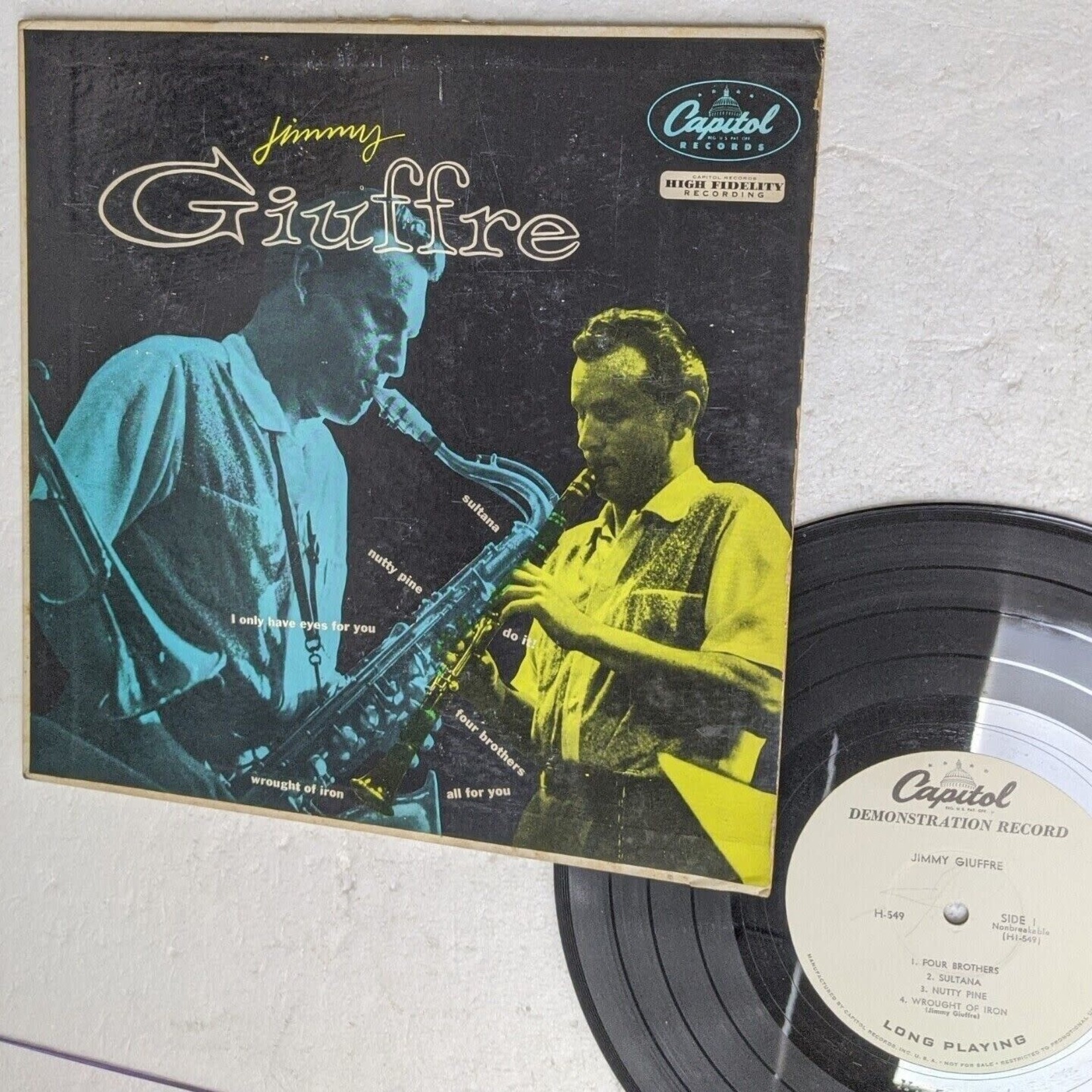 [Kollectibles] Jimmy Giuffre - Self-titled (10", 1954 US, White Label Promo, Disc VG+)