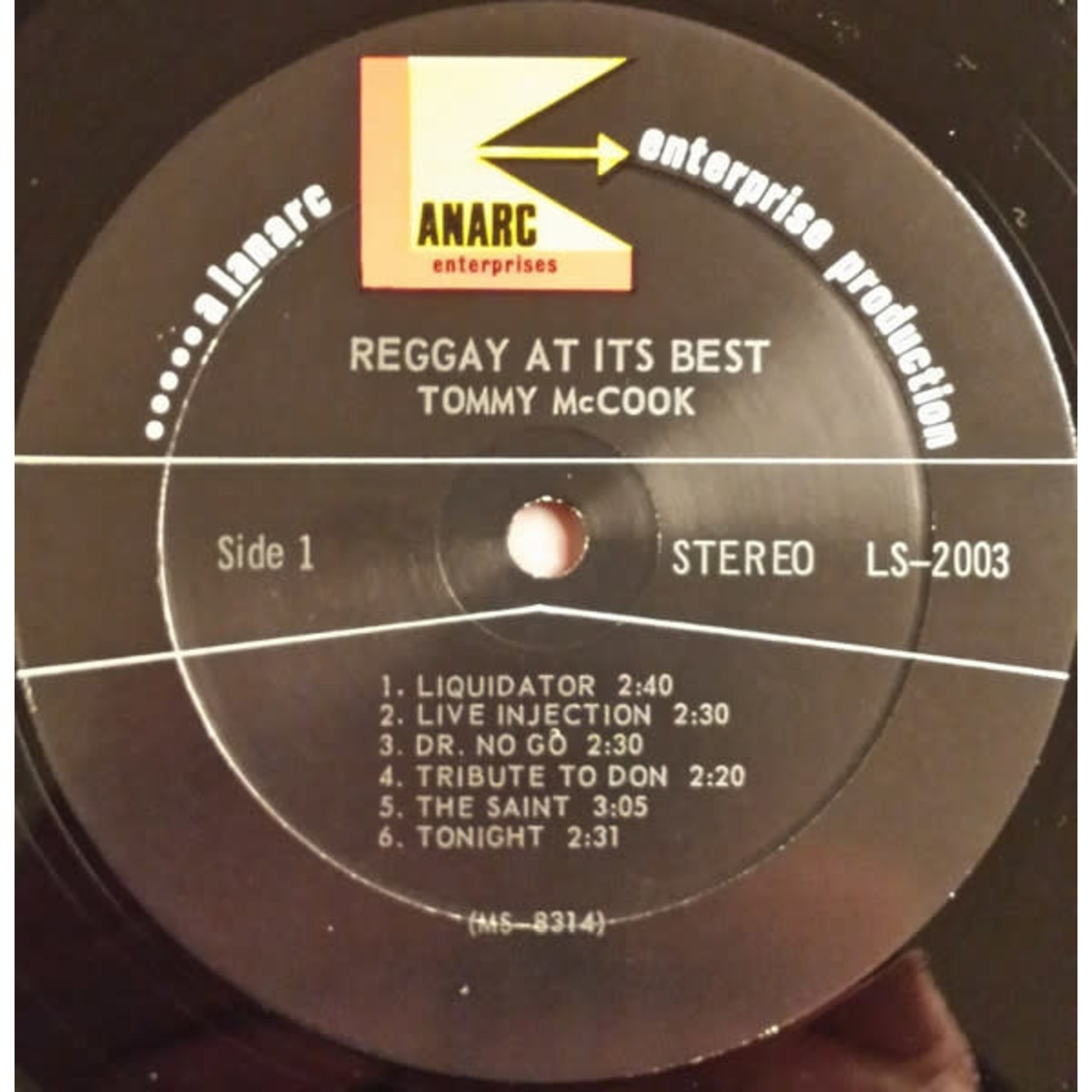 [Kollectible Vinyl] Tommy McCook  - Reggay At It's Best (1970 Canada, Cover Generic/Disc VG)