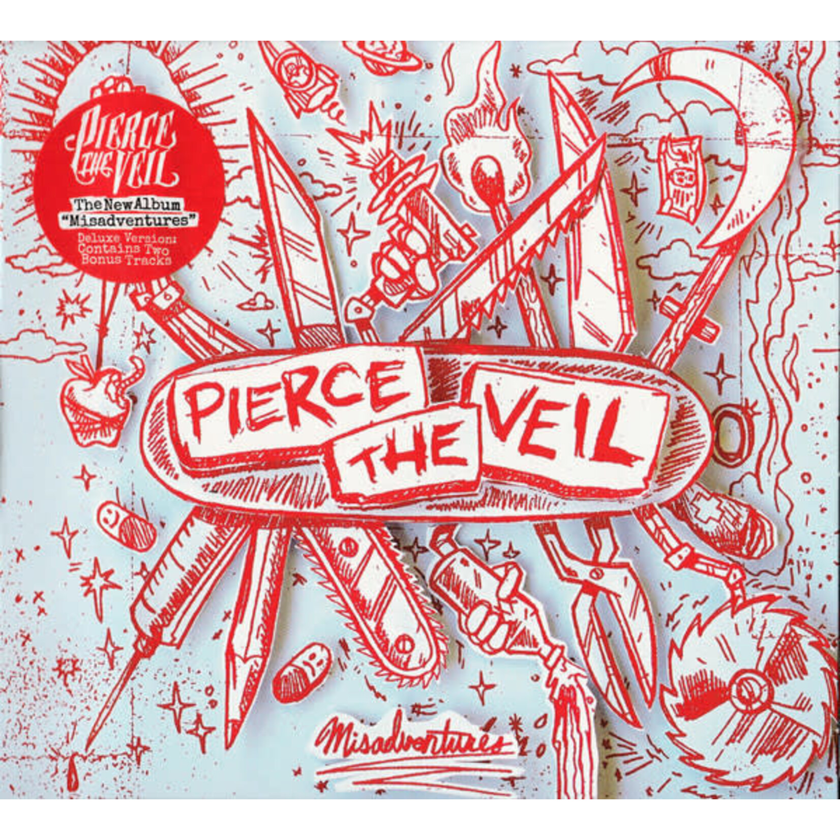 [New Vinyl] Pierce The Veil - Misadventures (silver w/red splatter vinyl, indie exclusive)