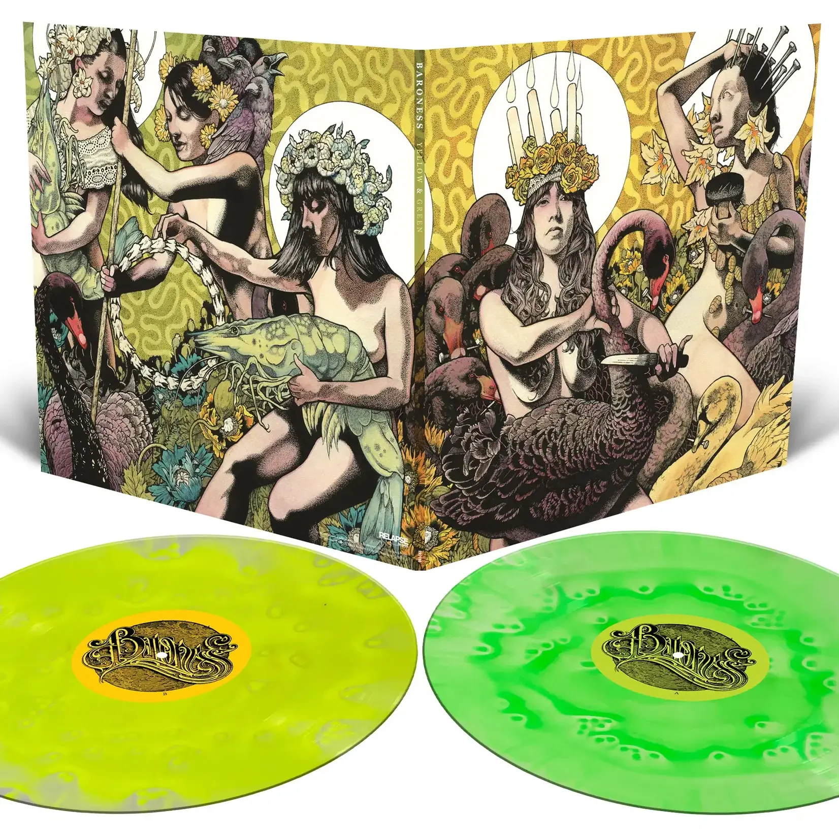 [New] Baroness - Yellow & Green (2LP, neon yellow & green cloudy effect vinyl)