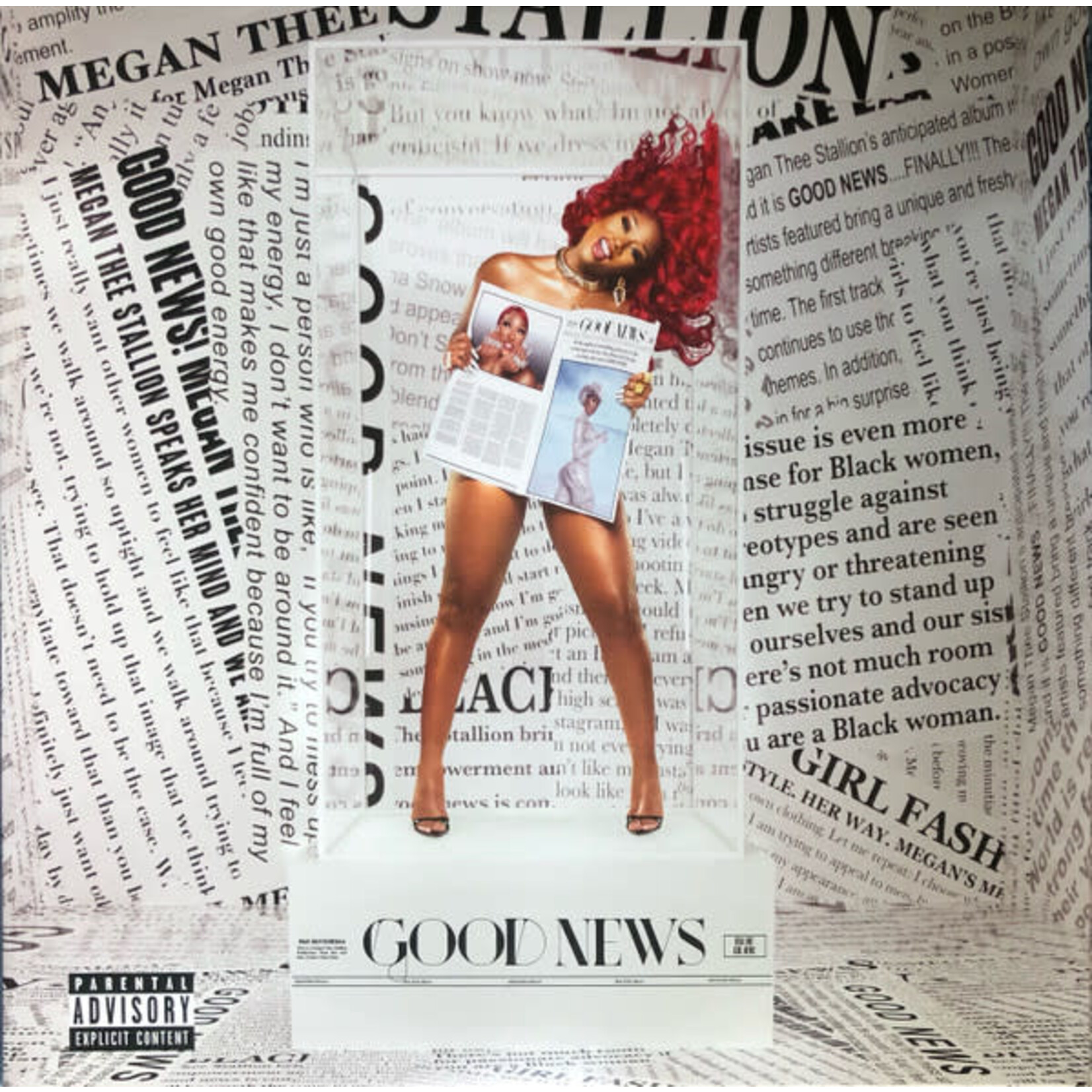 [Kollectible Vinyl] Megan Thee Stallion - Good News (Limited Edition, White with Blue Splatter, Sealed)