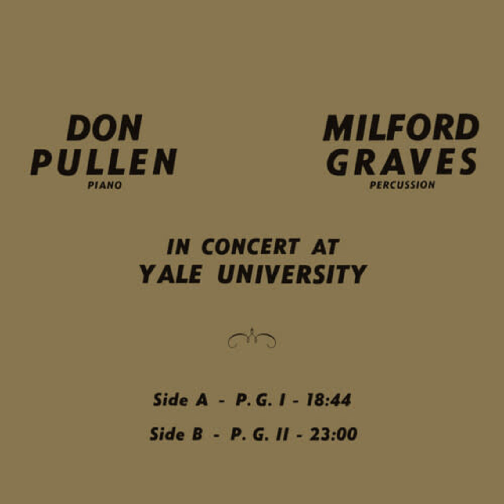 [New Vinyl] Milford & Don Pullen Graves - In Concert At Yale University