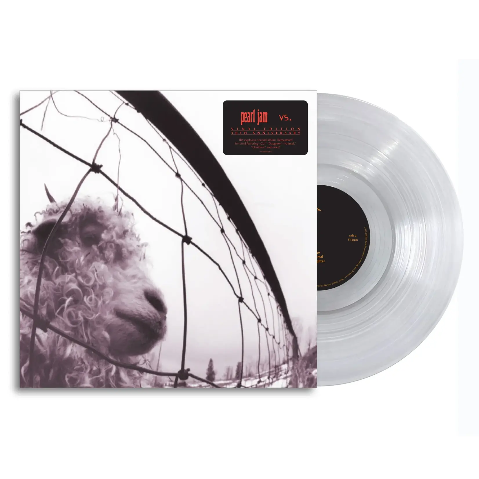 [New Vinyl] Pearl Jam - Vs. (30th Anniversary Edition, clear vinyl, indie exclusive)