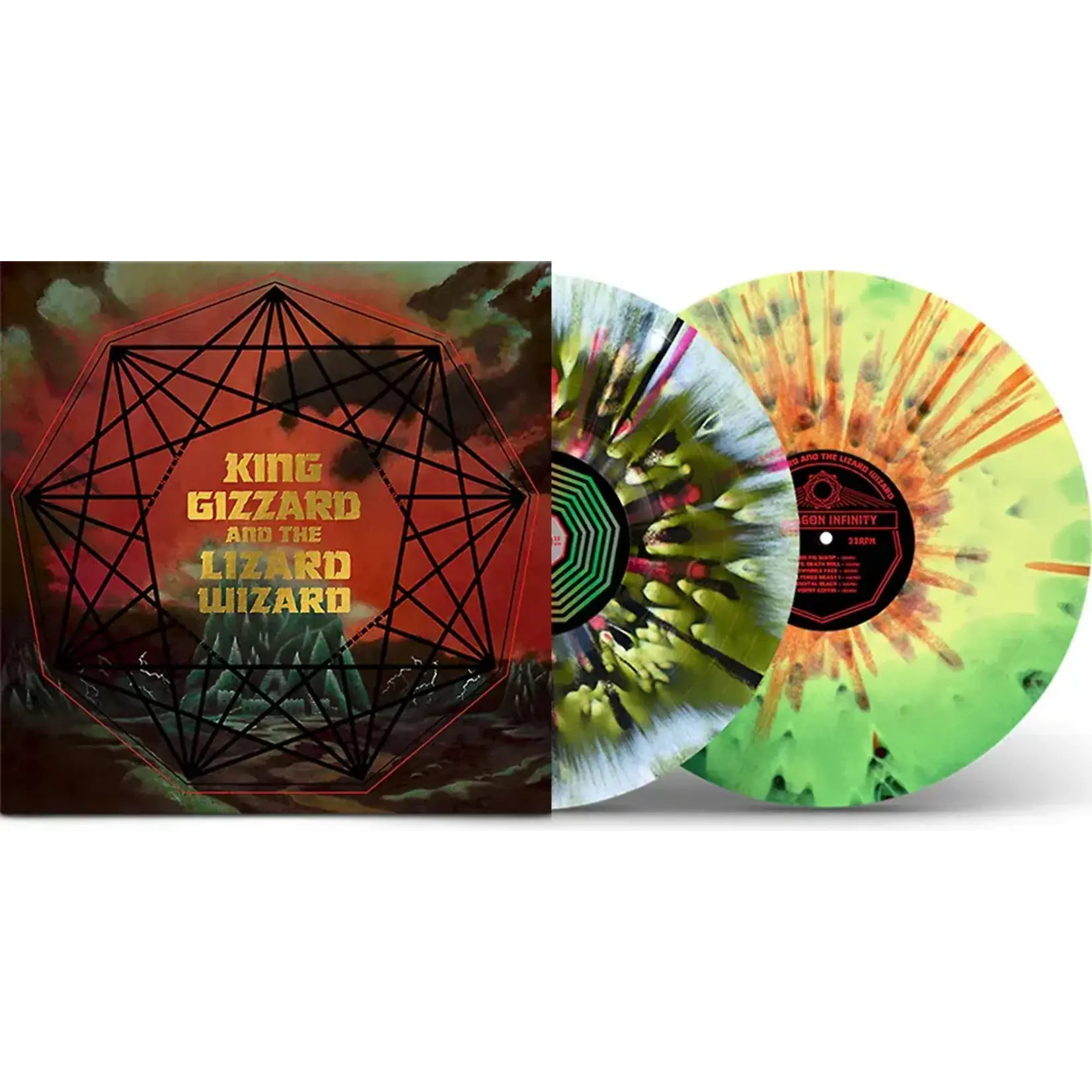 [New] King Gizzard & the Lizard Wizard - Nonagon Infinity - Alien Warp Drive EdItion (2LP, splattered vinyl w/bonus)