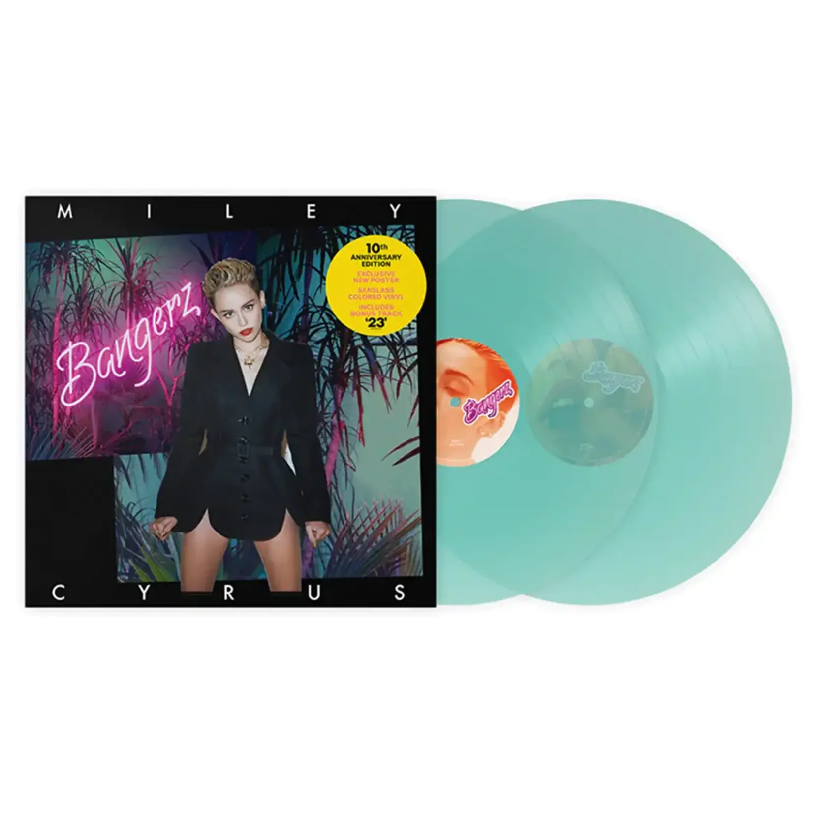 [New Vinyl] Miley Cyrus - Bangerz (2LP, 10th Anniversary Edition, sea glass vinyl w/ bonus track)