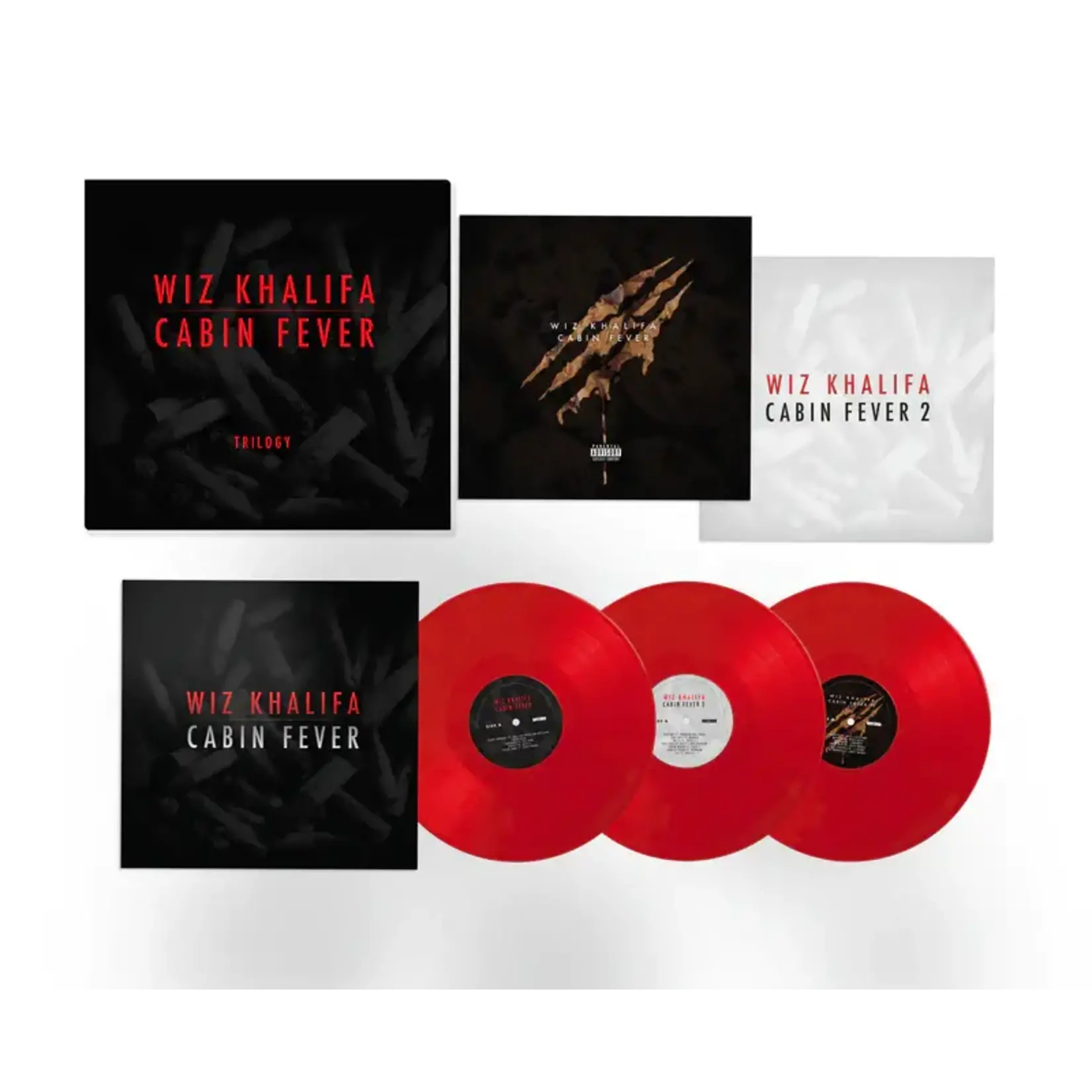 [New] Wiz Khalifa: Cabin Fever Trilogy (3LP, red vinyl box set) [ROSTRUM]