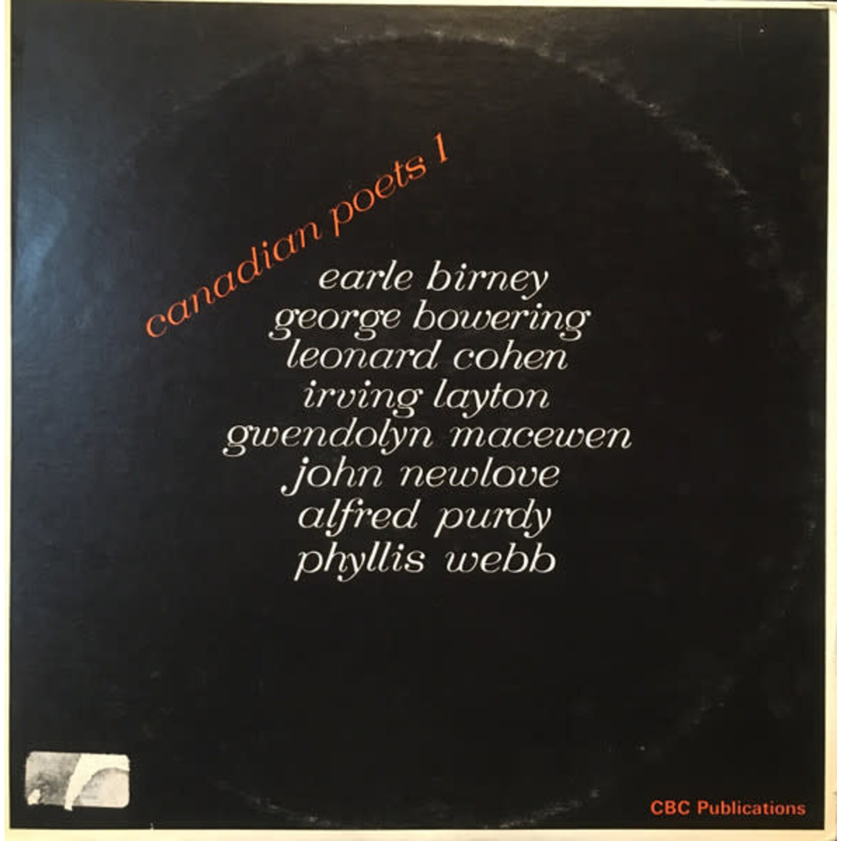 Phyllis Webb, Earle Birney, John Newlove, Alfred Purdy, Irving Layton, Leonard Cohen, George Bowering, Gwendolyn Macewen: Canadian Poets 1  [KOLLECTIBLES]