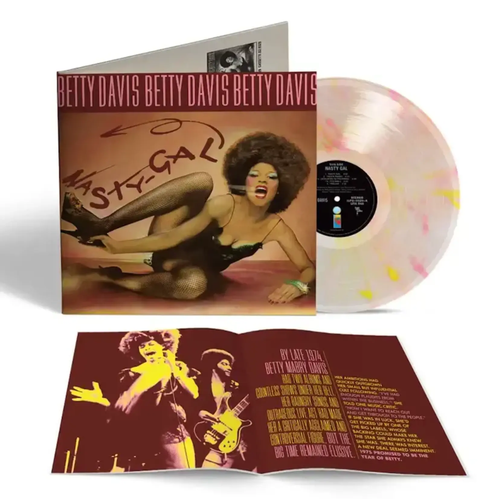 [New] Davis, Betty: Nasty Gal (clear vinyl with pink & yellow splatter) [LIGHT IN THE ATTIC]