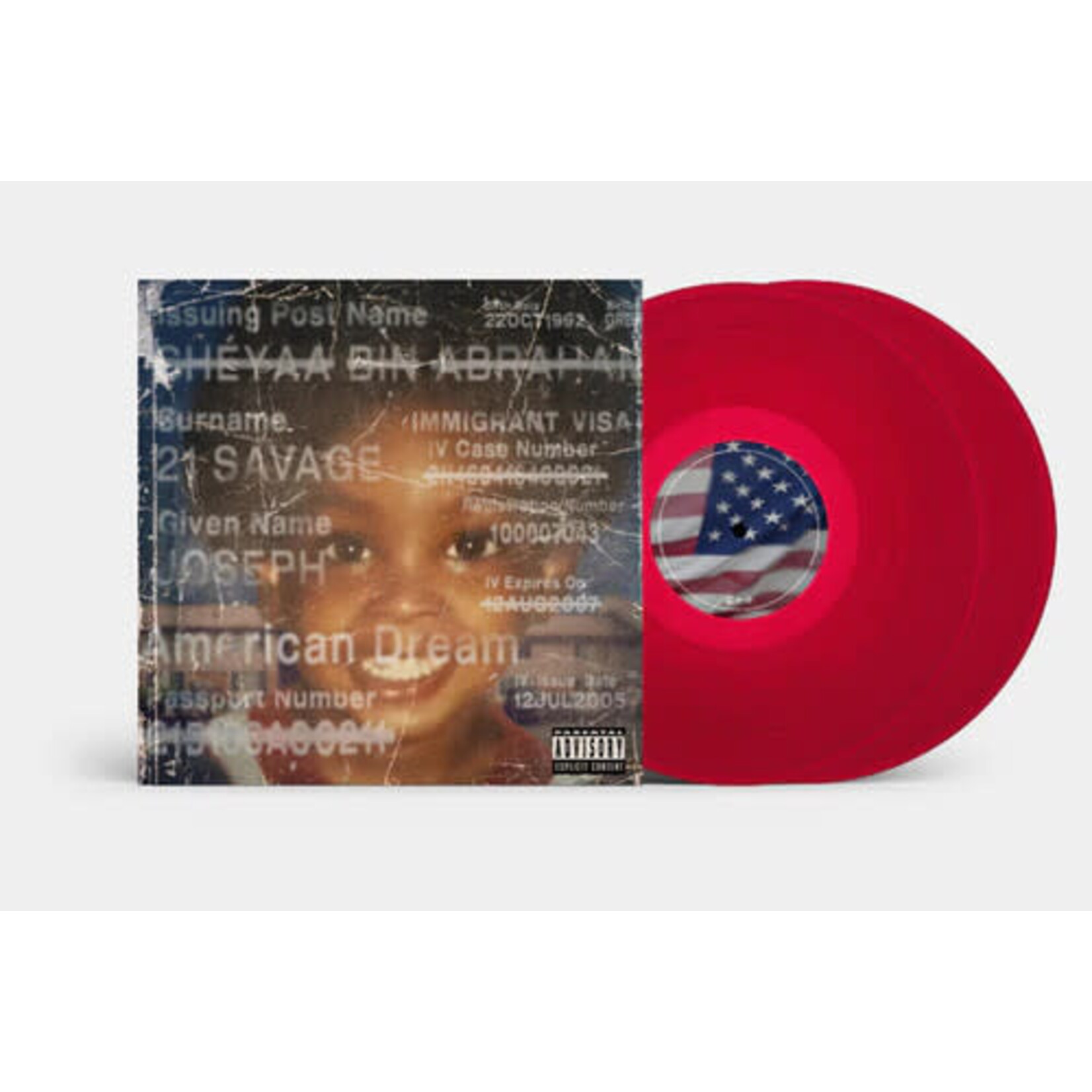 [New] 21 Savage: American Dream (2LP, clear red vinyl) [SLAUGHTER]