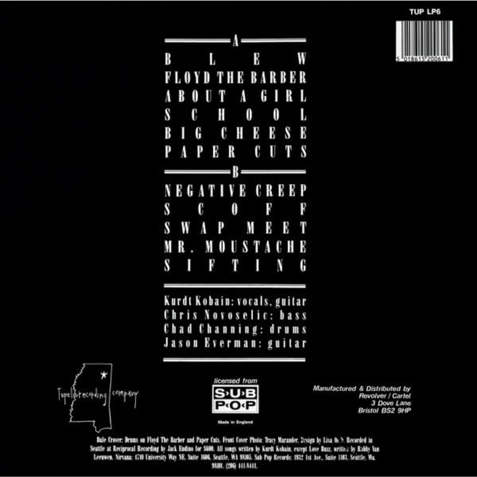 [Kollectible Vinyl] Nirvana: Bleach (1989 UK / VG+) [KOLLECTIBLES]