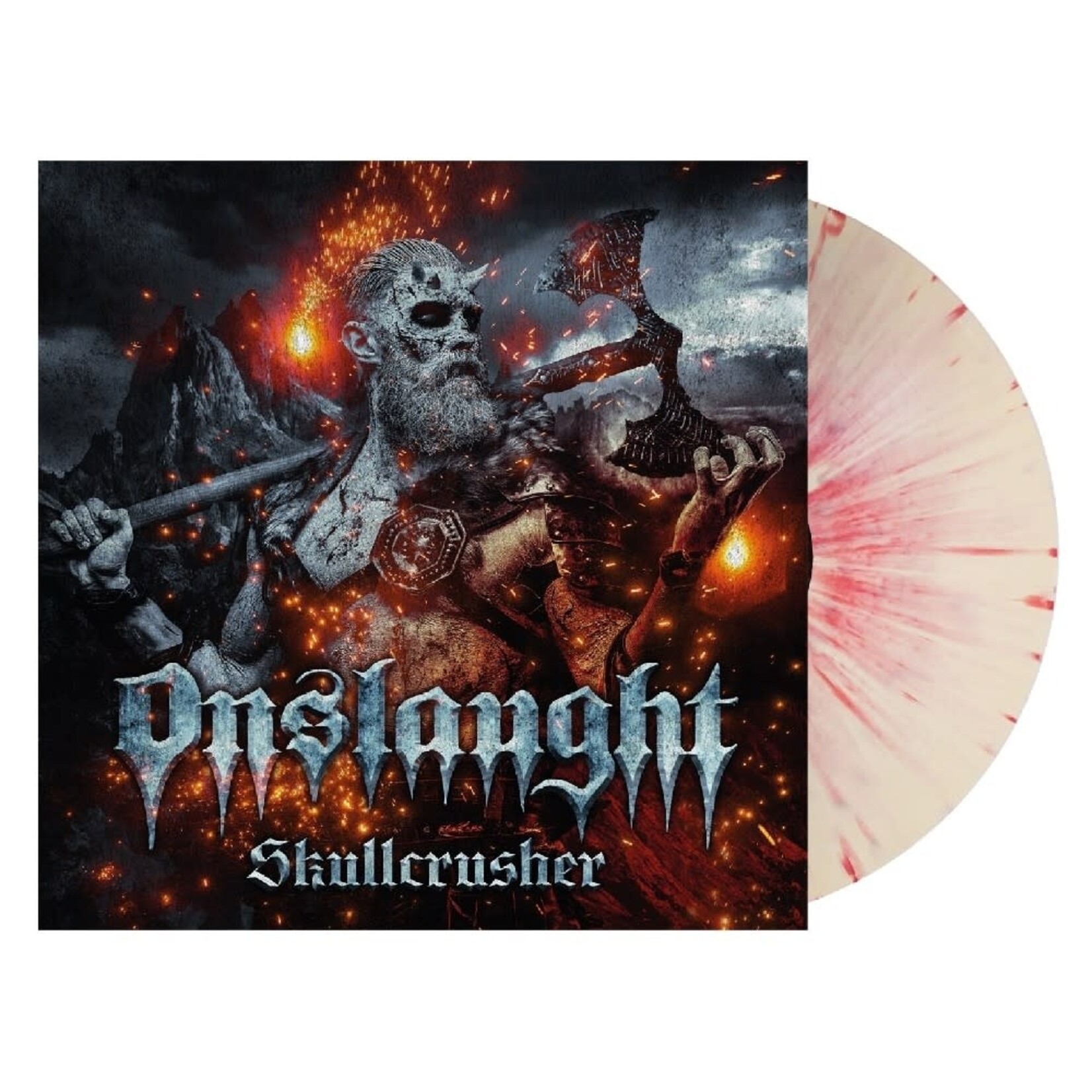 [New] Onslaught: Skullcrusher (white vinyl with red splatter) [BACK ON BLACK]