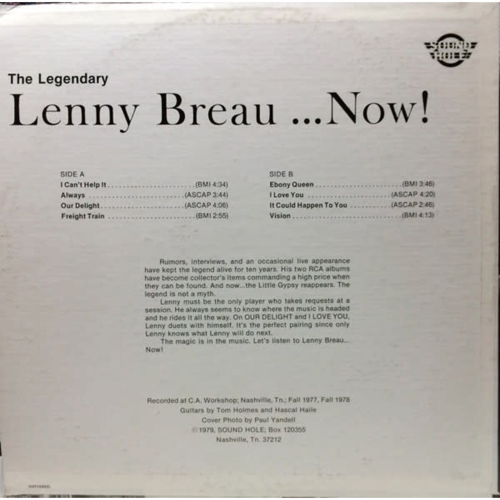 [Kollectibles] Breau, Lenny: The Legendary Lenny Breau ...Now!  [KOLLECTIBLES]