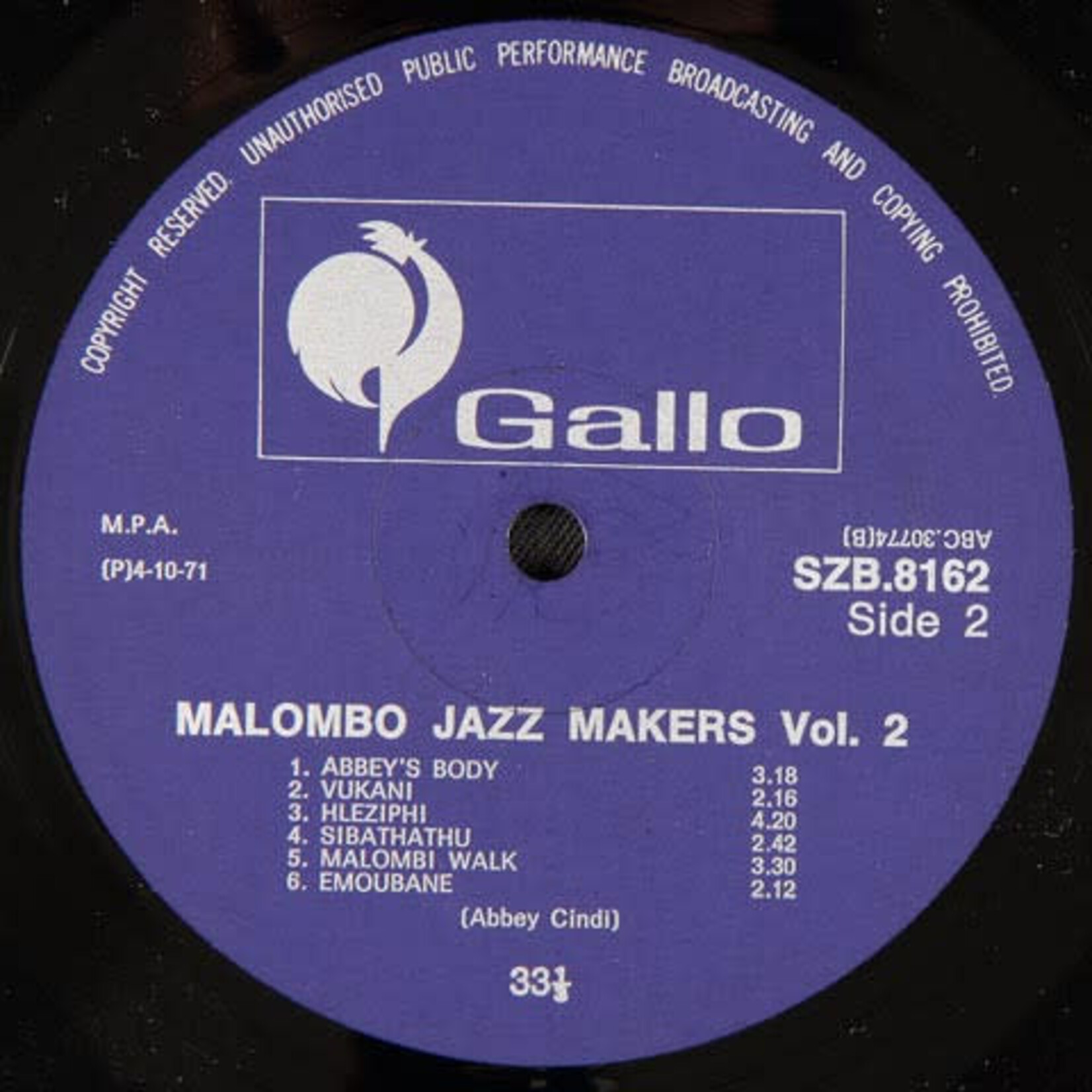 [Kollectible Vinyl] Malombo Jazz Makers: Malombo Jazz Makers Vol. 2 [KOLLECTIBLES]