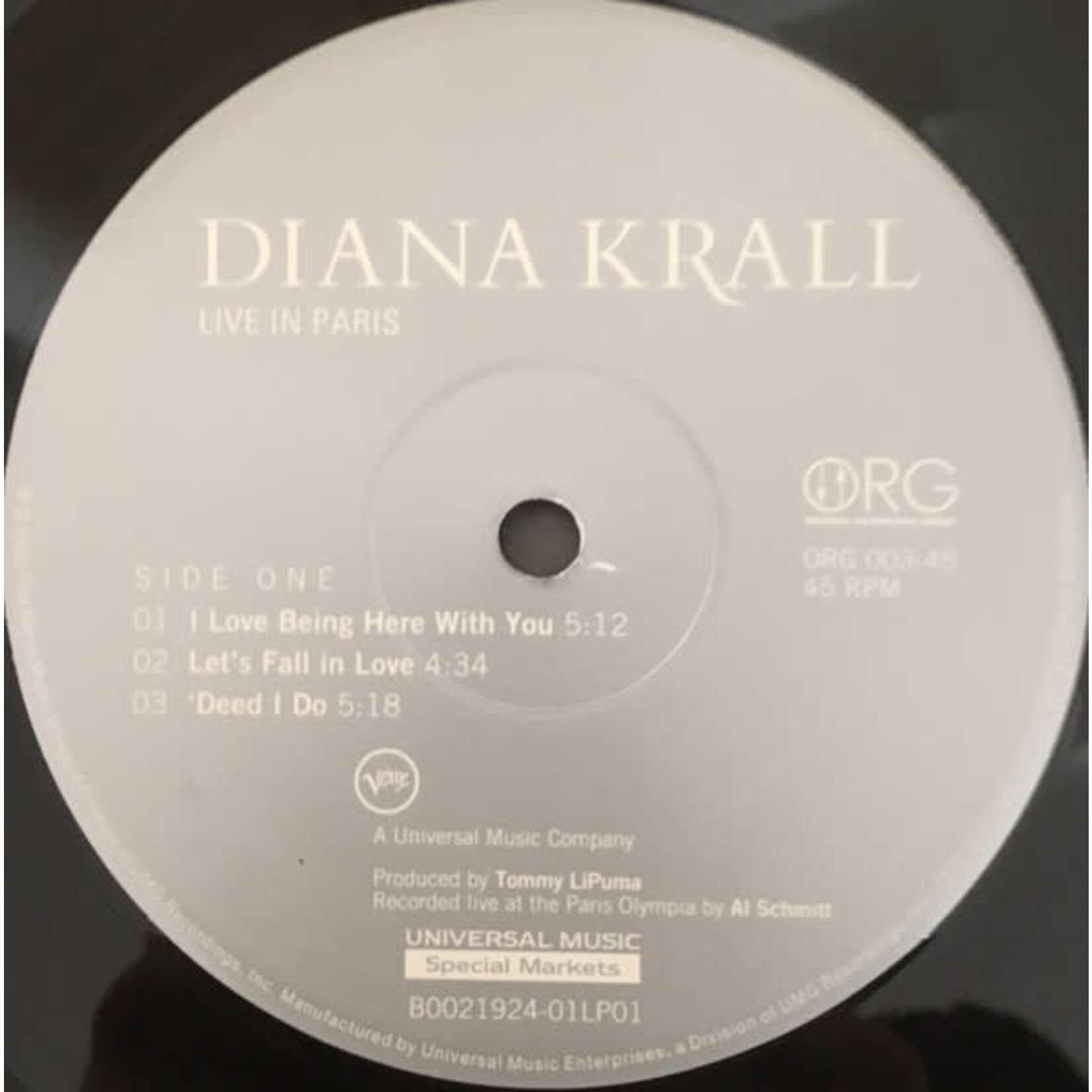 [Kollectible Vinyl] Krall, Diana: Live In Paris [KOLLECTIBLES]