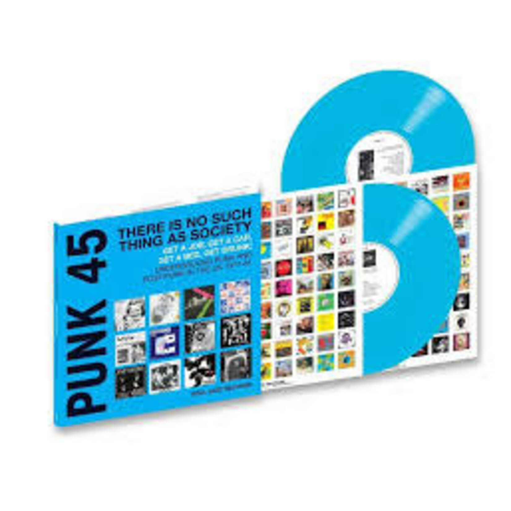 [New Vinyl] Various Artists: Soul Jazz Records presents Punk 45 - There Is No Such Thing As Society – Underground Punk And Post-Punk In The UK 1977-81 (2LP, cyan blue vinyl) [SOUL JAZZ RECORDS]