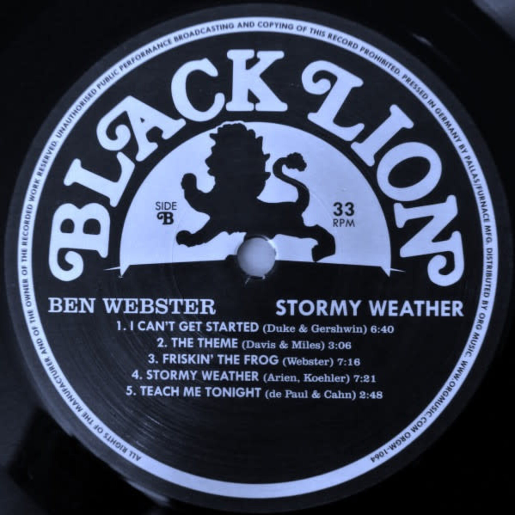 [Kollectibles] Webster, Ben: Stormy Weather (2012, USA, Jazz Audiophile, Ex) [BLACKLION]