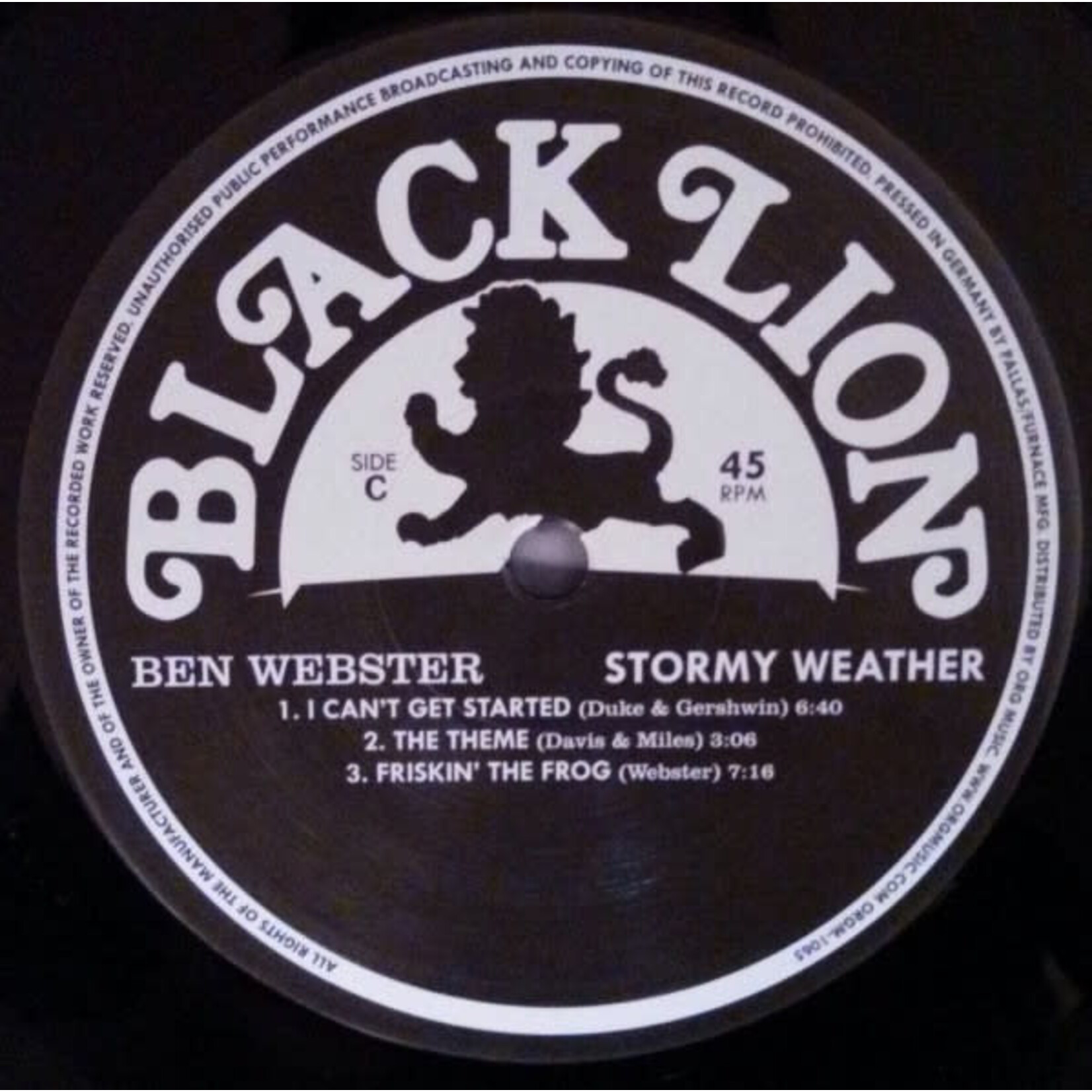 [Kollectible Vinyl] Webster, Ben: Stormy Weather (2012, USA, Jazz Audiophile, Ex) [BLACKLION]