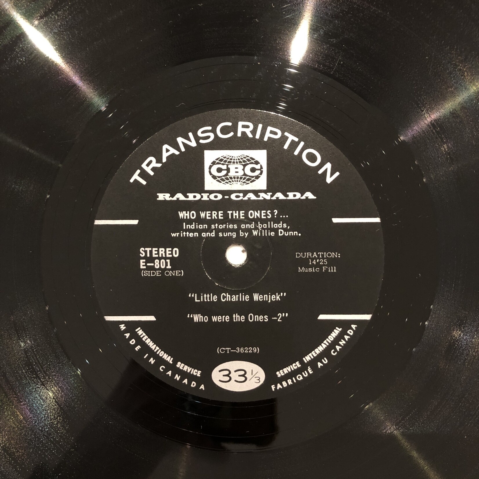 [Kollectible Vinyl] Dunn, Willie: Little Charlie Wenjeck / Who Were The Ones-2 [KOLLECTIBLES]