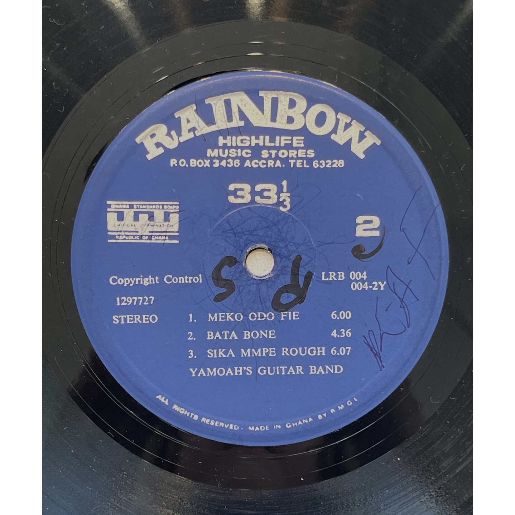 [Kollectible Vinyl] Yamoah's Band: Onantefo (1975, Canada, Disc VG) [RAINBOW]