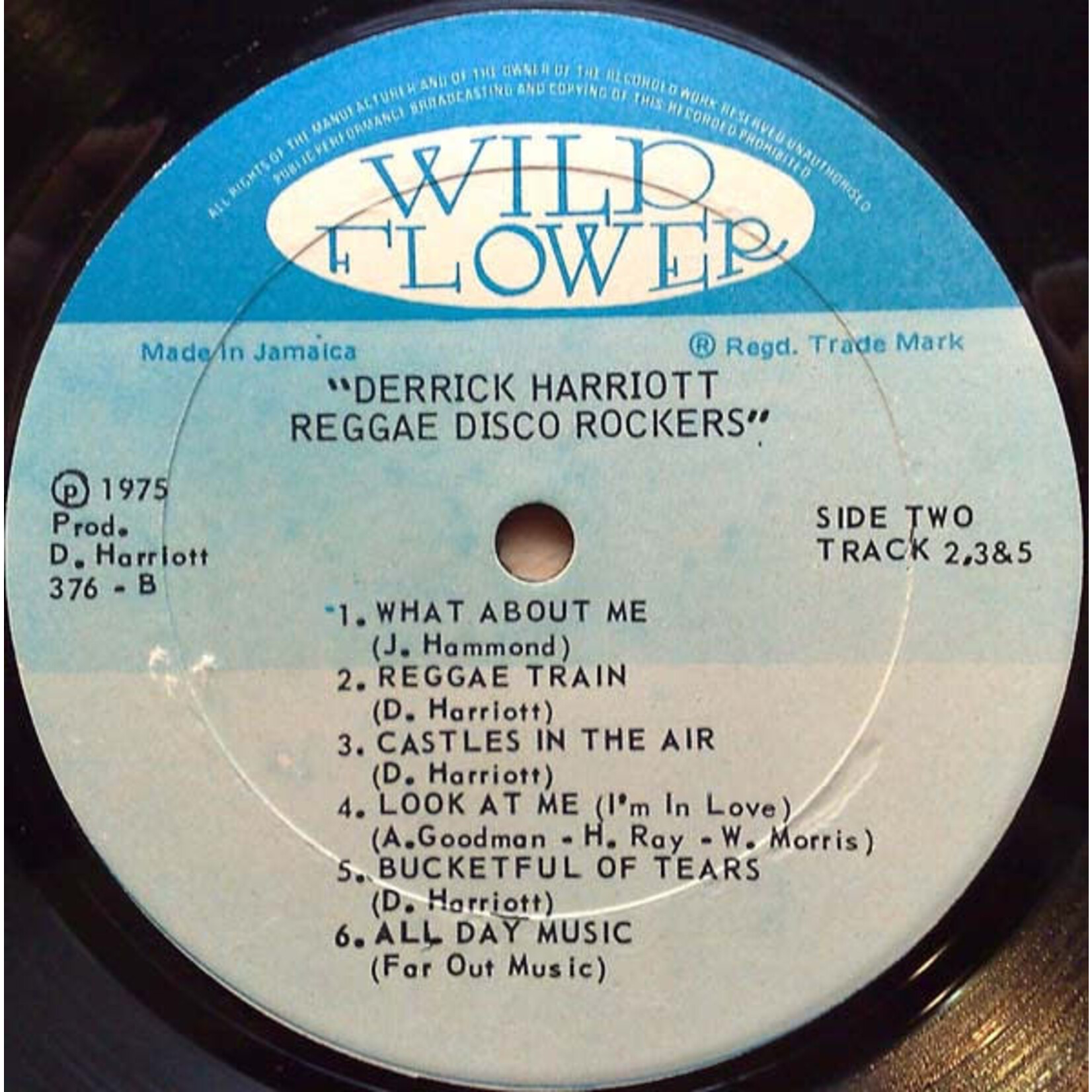 [Kollectible Vinyl] Harriott, Derrick: Reggae Disco Rockers (1975, Jamaica, VG+) [WILDFLOWER]