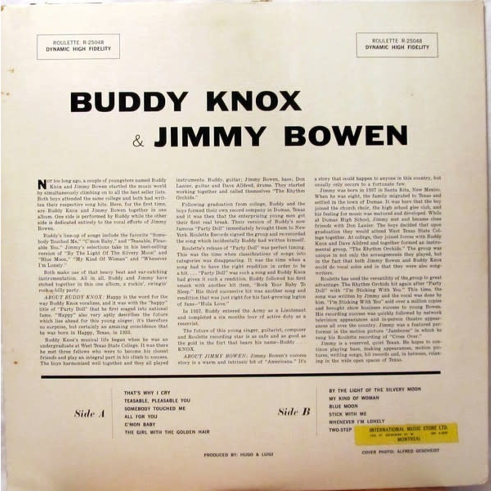 [Kollectible Vinyl] Knox, Buddy/ Bowen, Jimmy: Buddy Knox & Jimmy Bowen [KOLLECTIBLES]