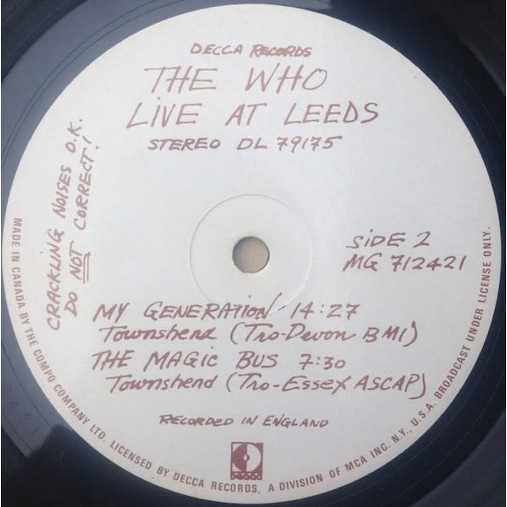 [Kollectibles] The Who: Live At Leeds [KOLLECTIBLES]