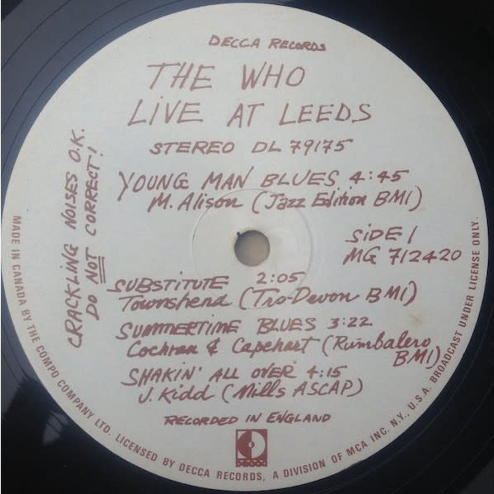 [Kollectibles] The Who: Live At Leeds [KOLLECTIBLES]