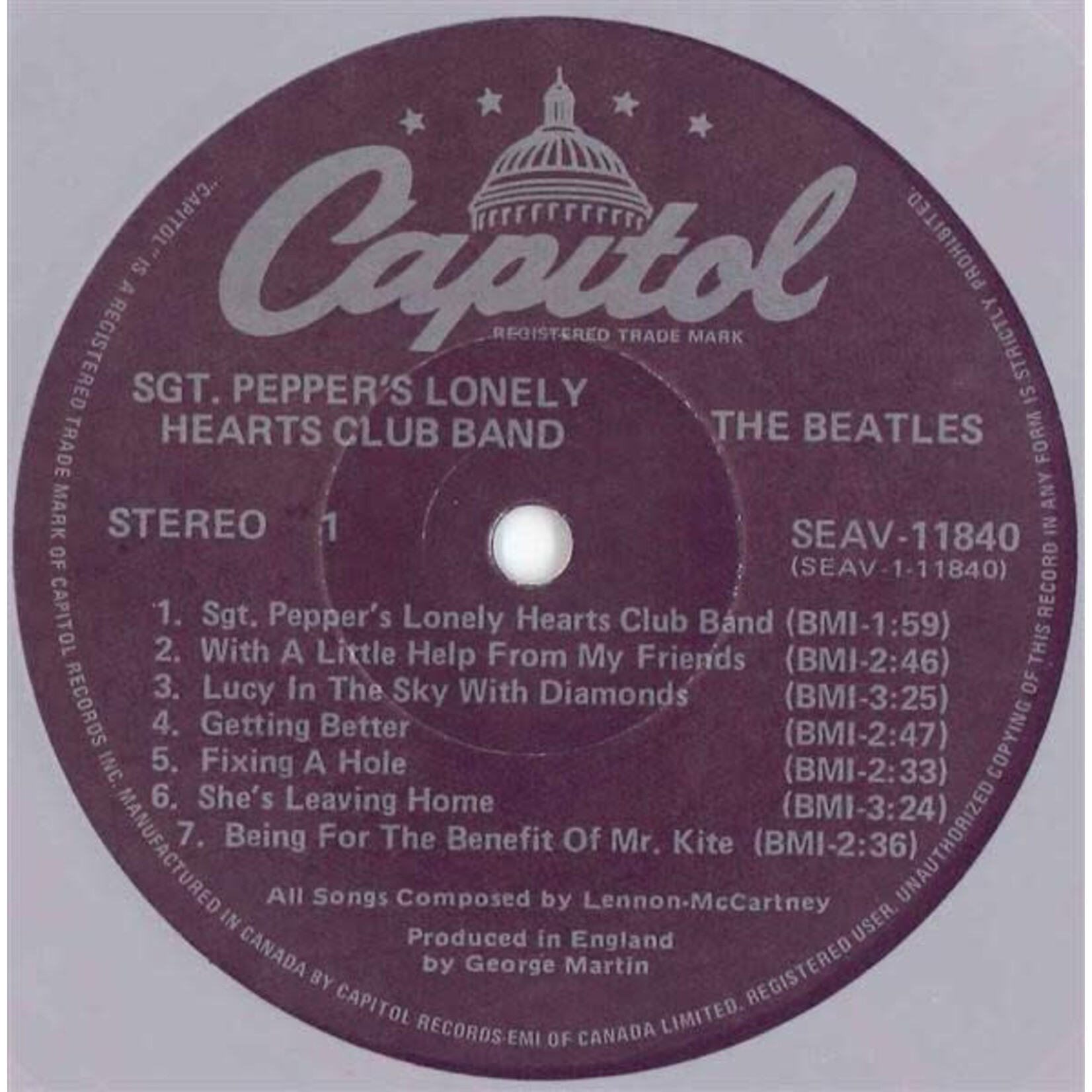 [Vintage] Beatles: Sgt. Pepper's Lonely Hearts Club Band (Marble Colour Vinyl w/ Insert) [VINTAGE]