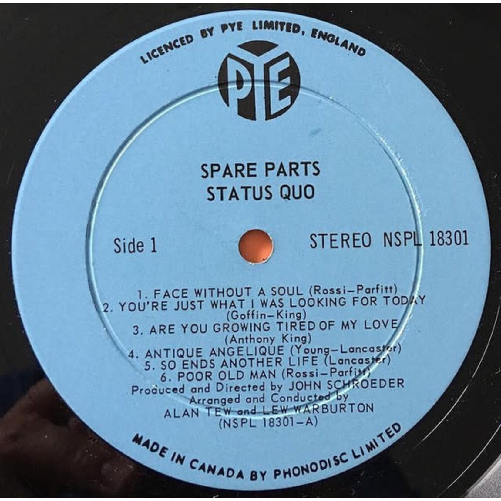 [Kollectible Vinyl] Status Quo: Spare Parts (1989, CANADA, VG+) [PYE]