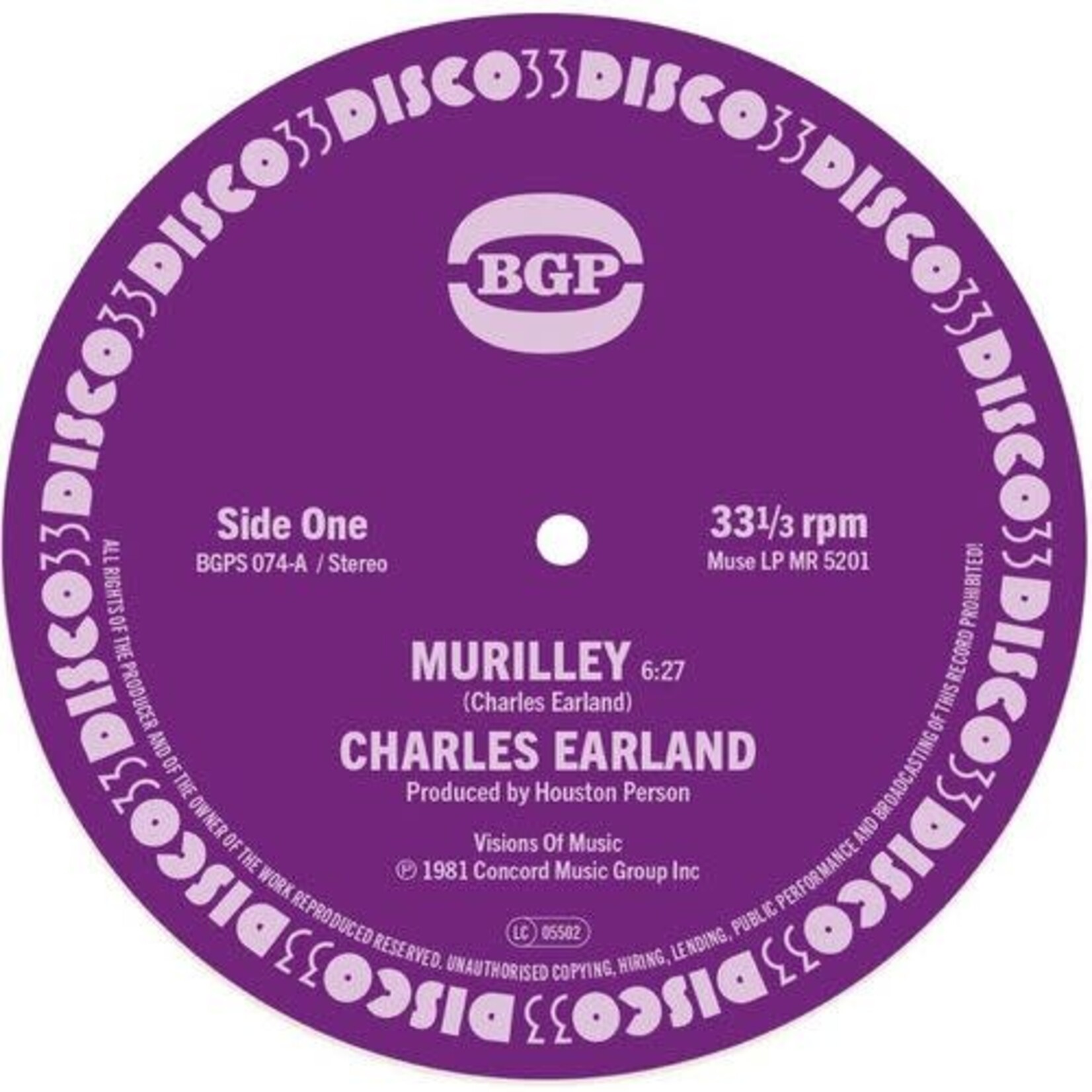 [New] Earland, Charles: Murilley b/w Leaving This Planet (7") [BGP]