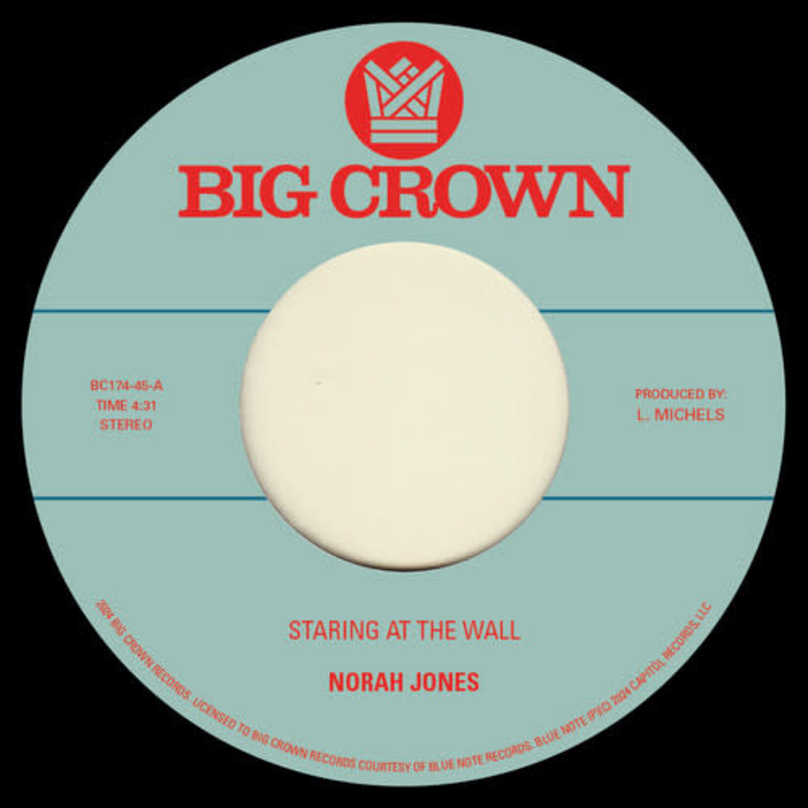 [New Vinyl] Jones, Norah: Staring At The Wall b/w All This Time (7") [BIG CROWN]