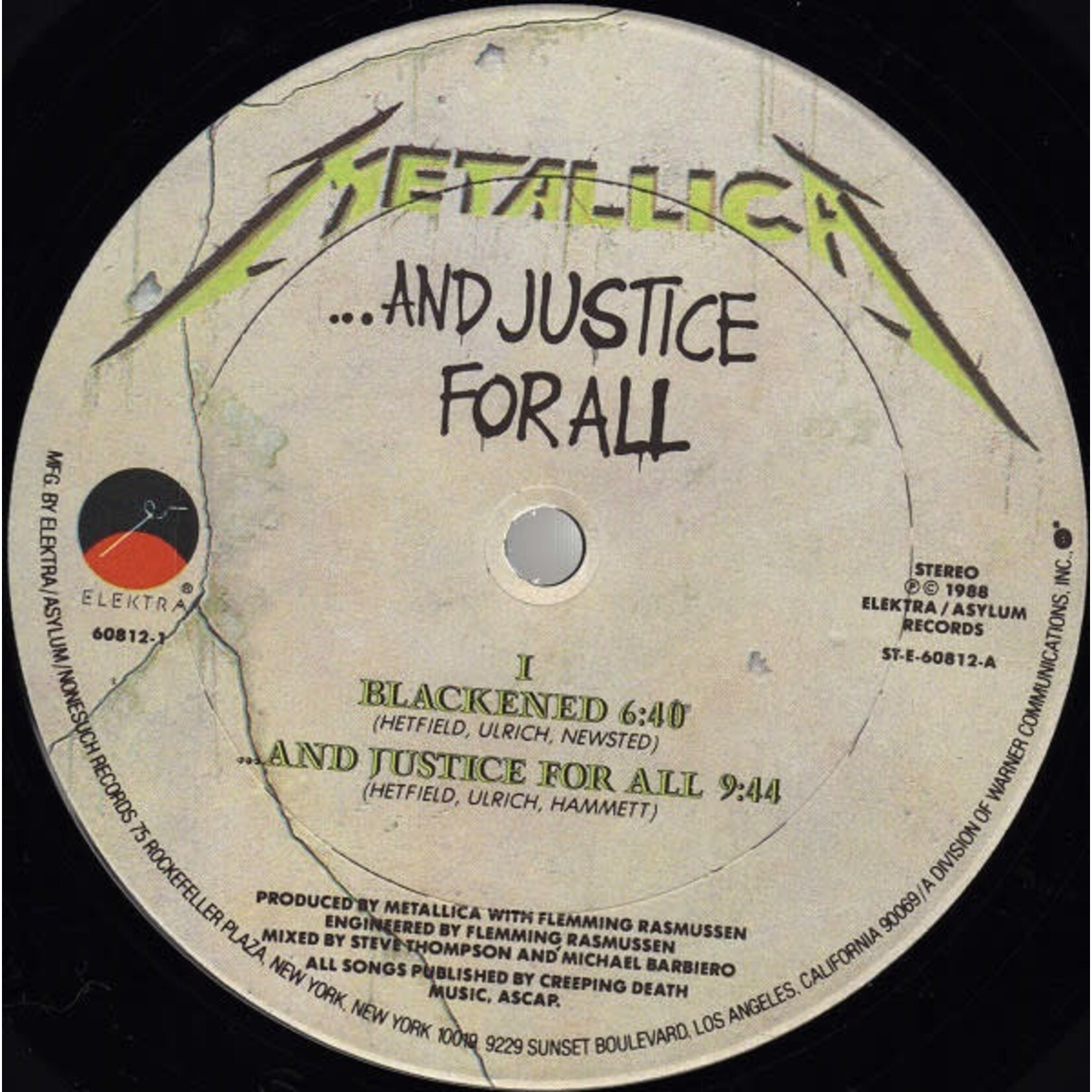 [Kollectible Vinyl] Metallica: ...And Justice For All (1988, USA, w/Inner, Club Edition, VG) [ELEKTRA]